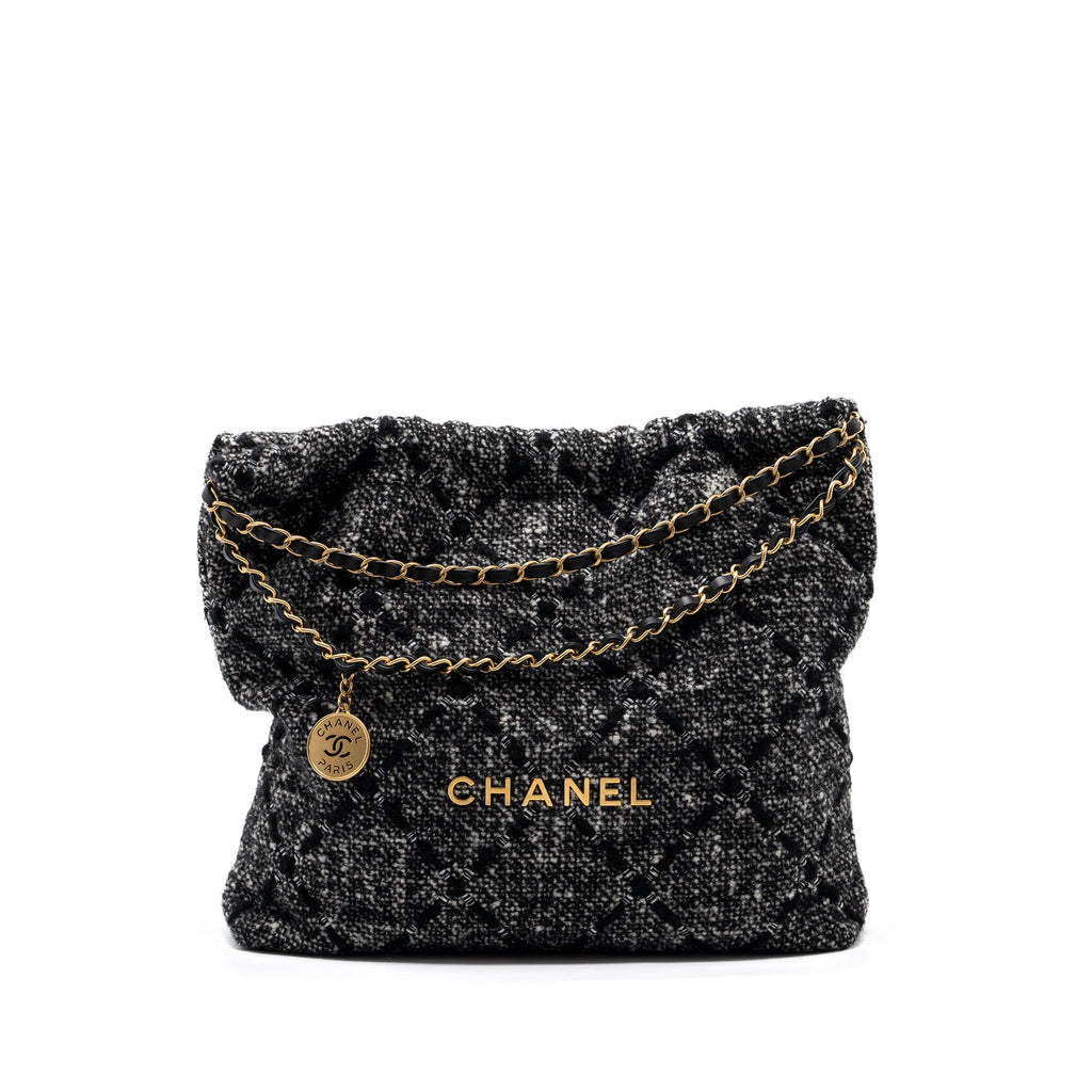 chanel-medium-22-bag-tweed-black-grey-ghw-microchip