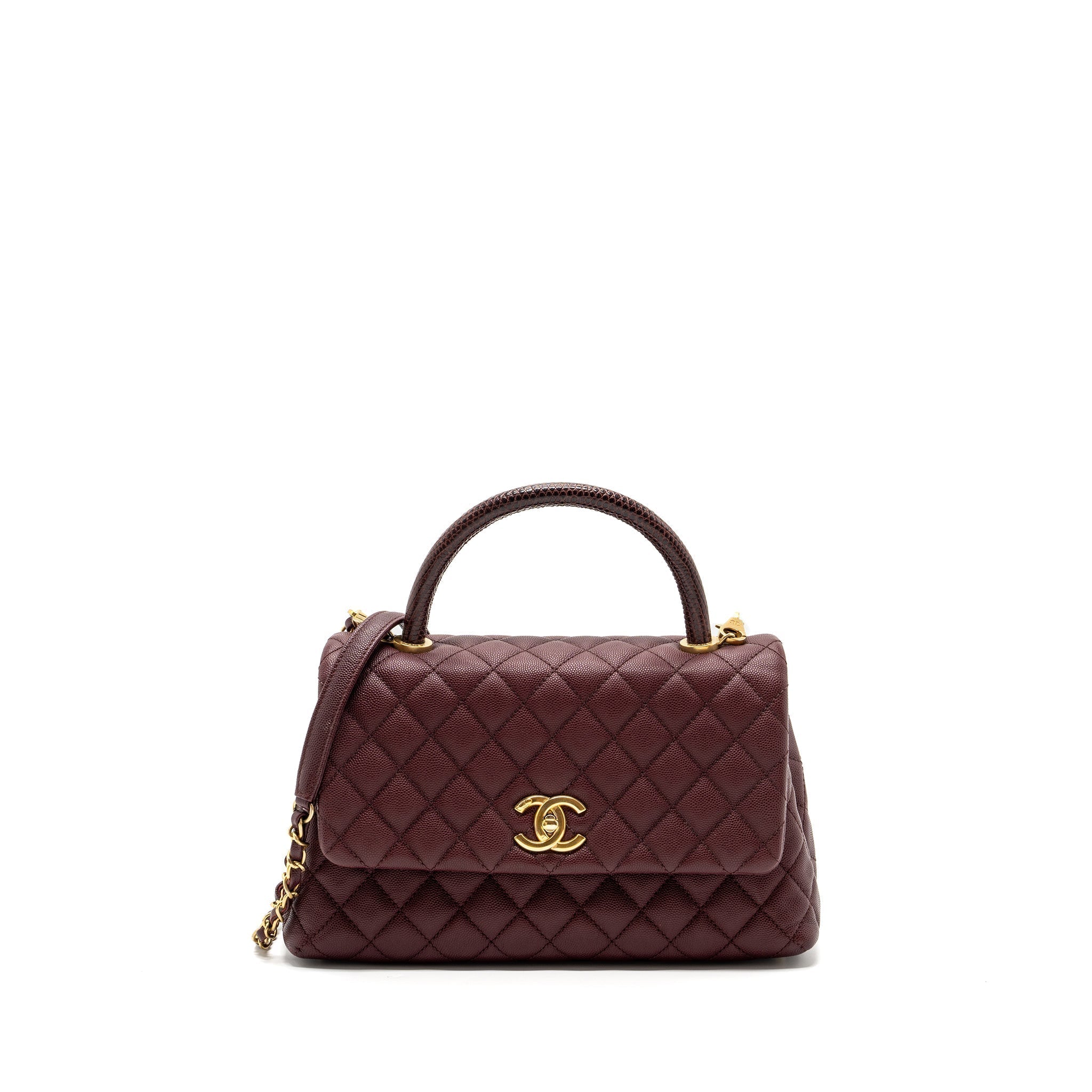 chanel-medium-coco-handle-with-lizard-handle-caviar-burgundy-ghw