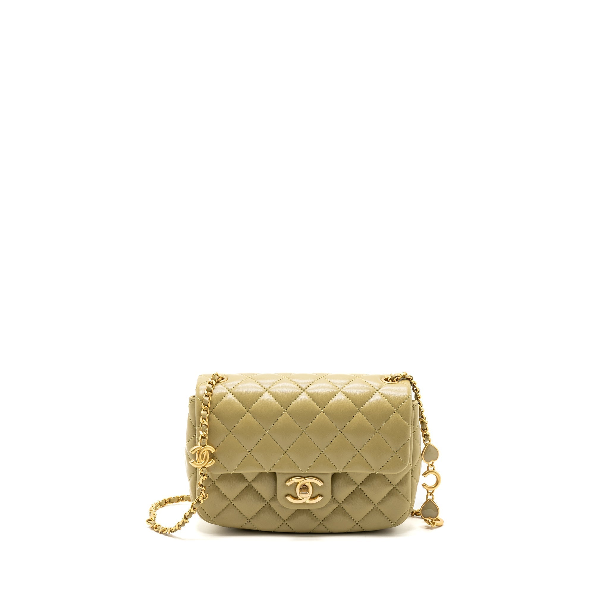 chanel-quilted-flap-bag-with-coco-love-chain-lambskin-khaki-green-ghw