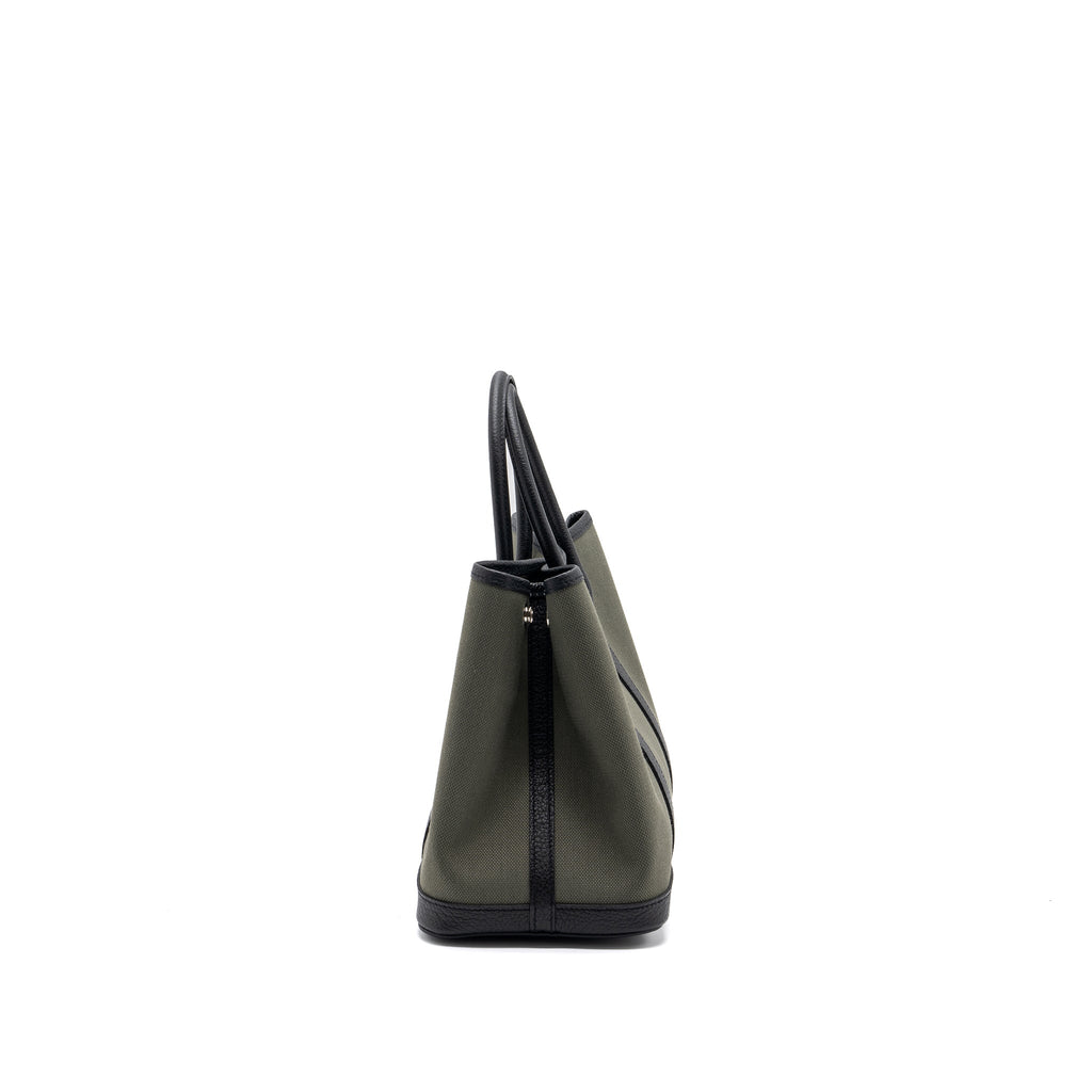 hermes-garden-party-30-toile-militaire-negonda-vert-de-gris-black-shw-stamp-u