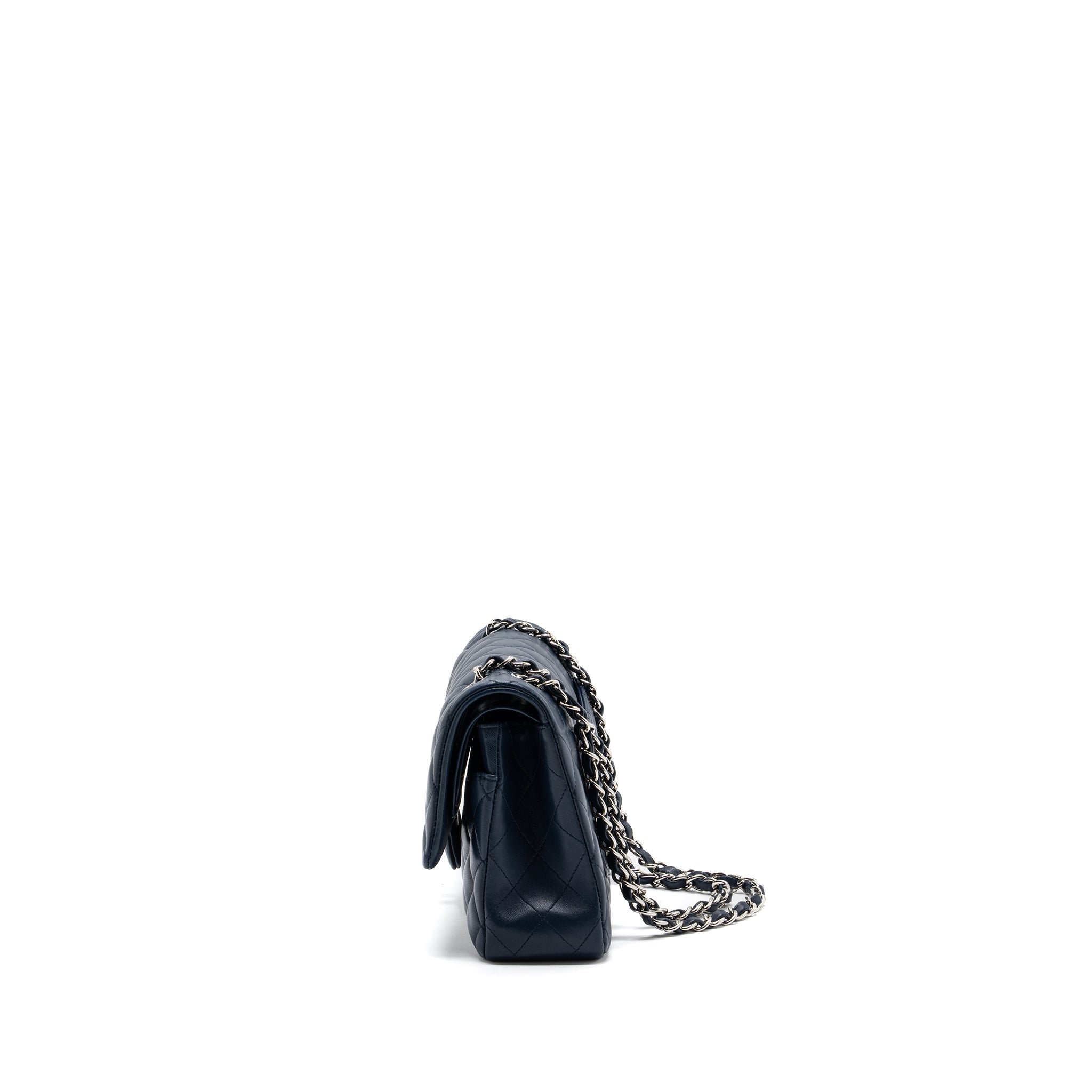 copy-of-chanel-medium-classic-double-flap-bag-lambskin-dark-blue-shw