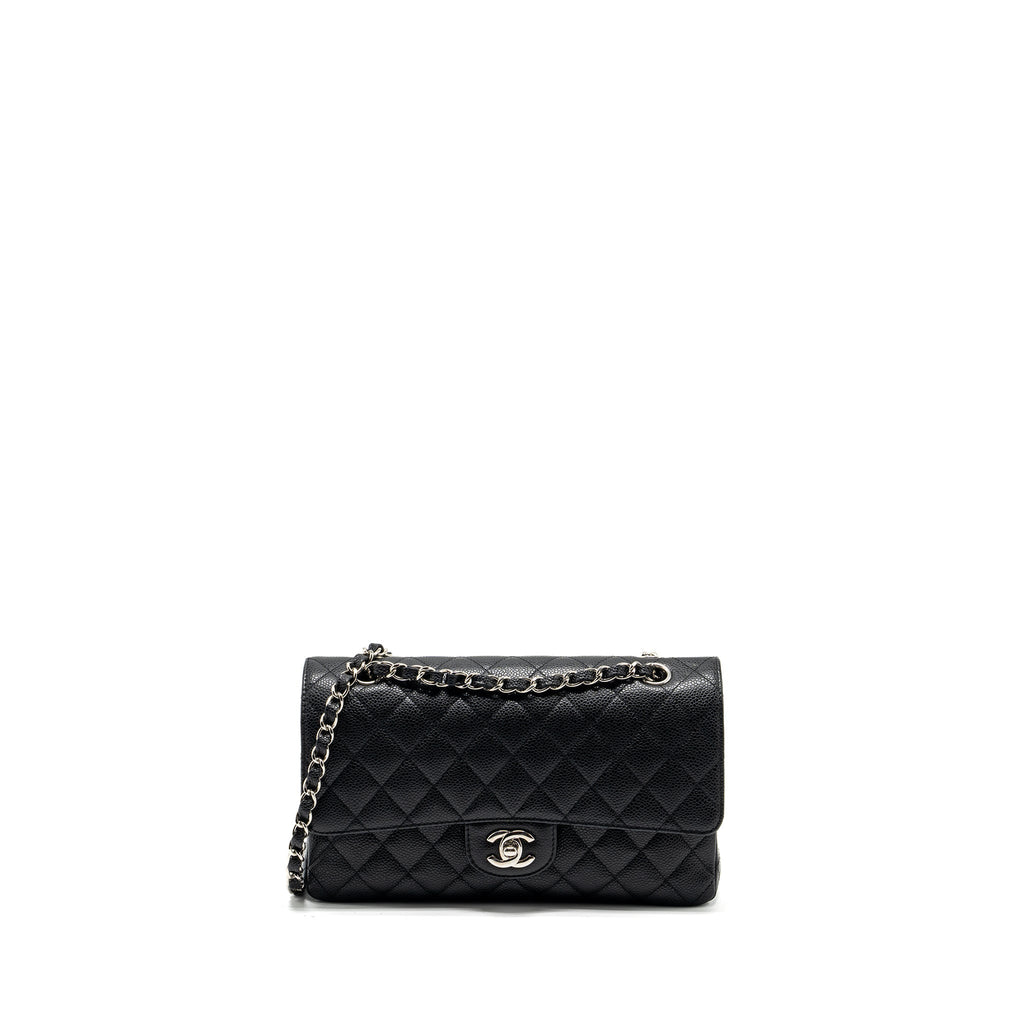 chanel-medium-classic-double-flap-bag-caviar-black-shw-8