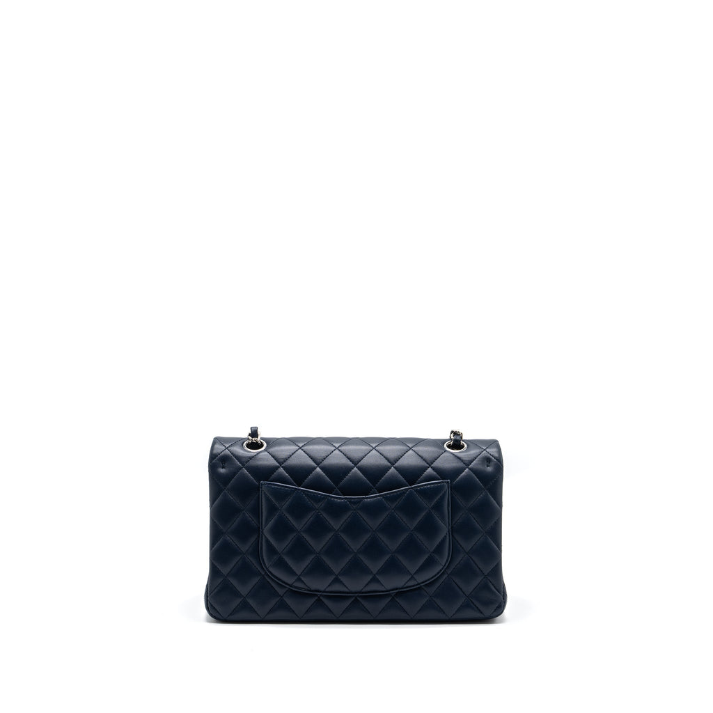 copy-of-chanel-medium-classic-double-flap-bag-lambskin-dark-blue-shw