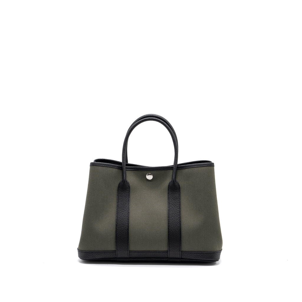 hermes-garden-party-30-toile-militaire-negonda-vert-de-gris-black-shw-stamp-u
