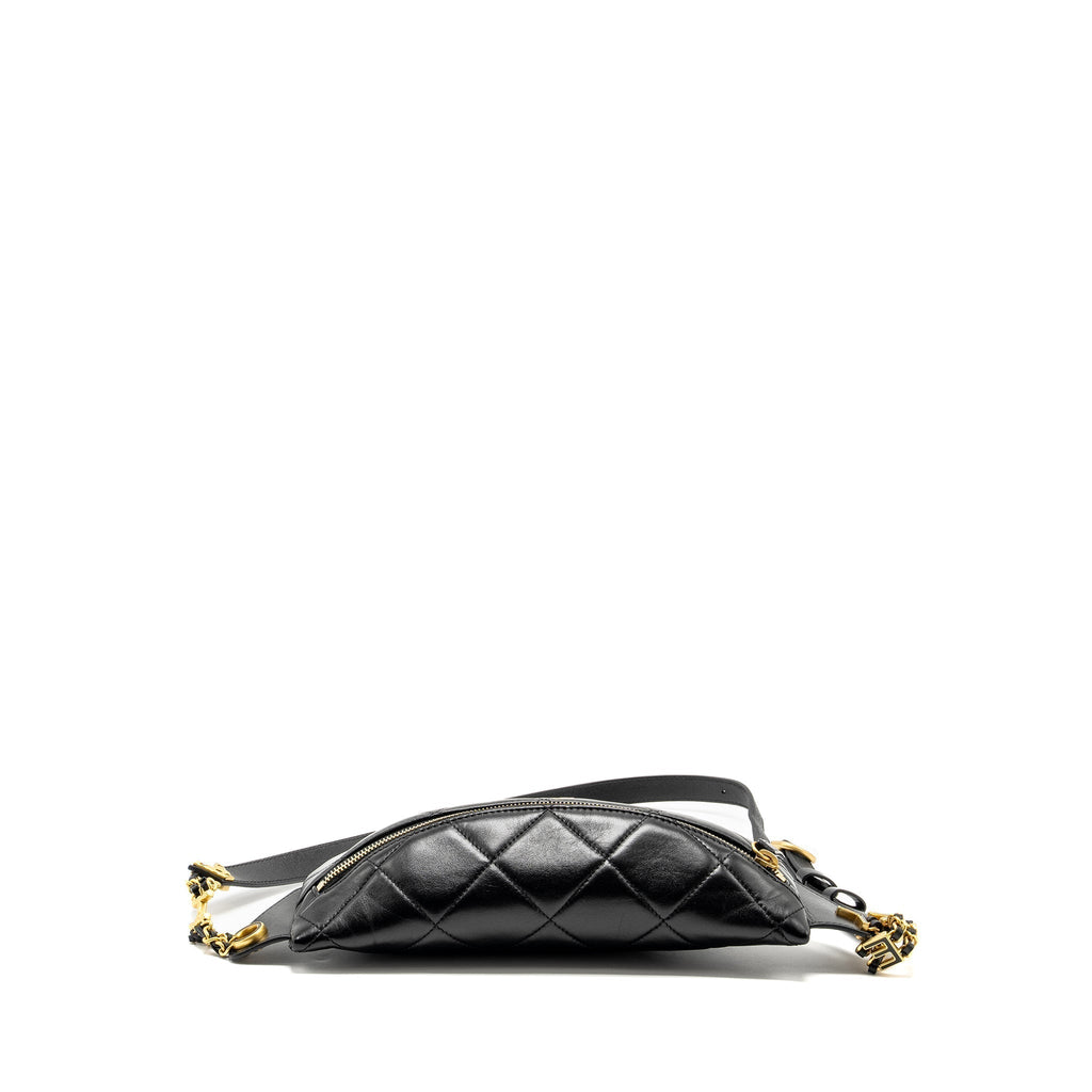 chanel-letter-logo-detailed-waist-bag-lambskin-black-ghw-microchip