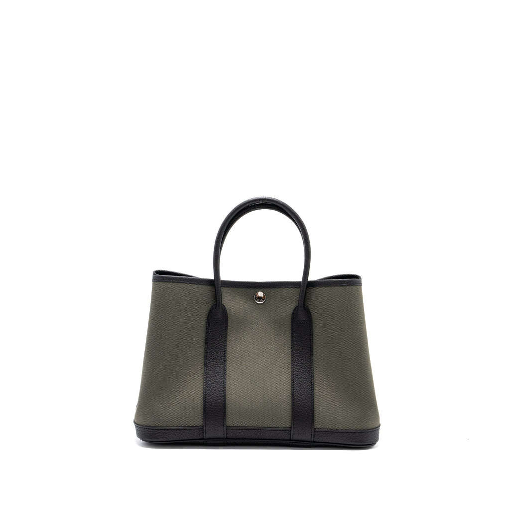 hermes-garden-party-30-toile-militaire-negonda-vert-de-gris-black-shw-stamp-u