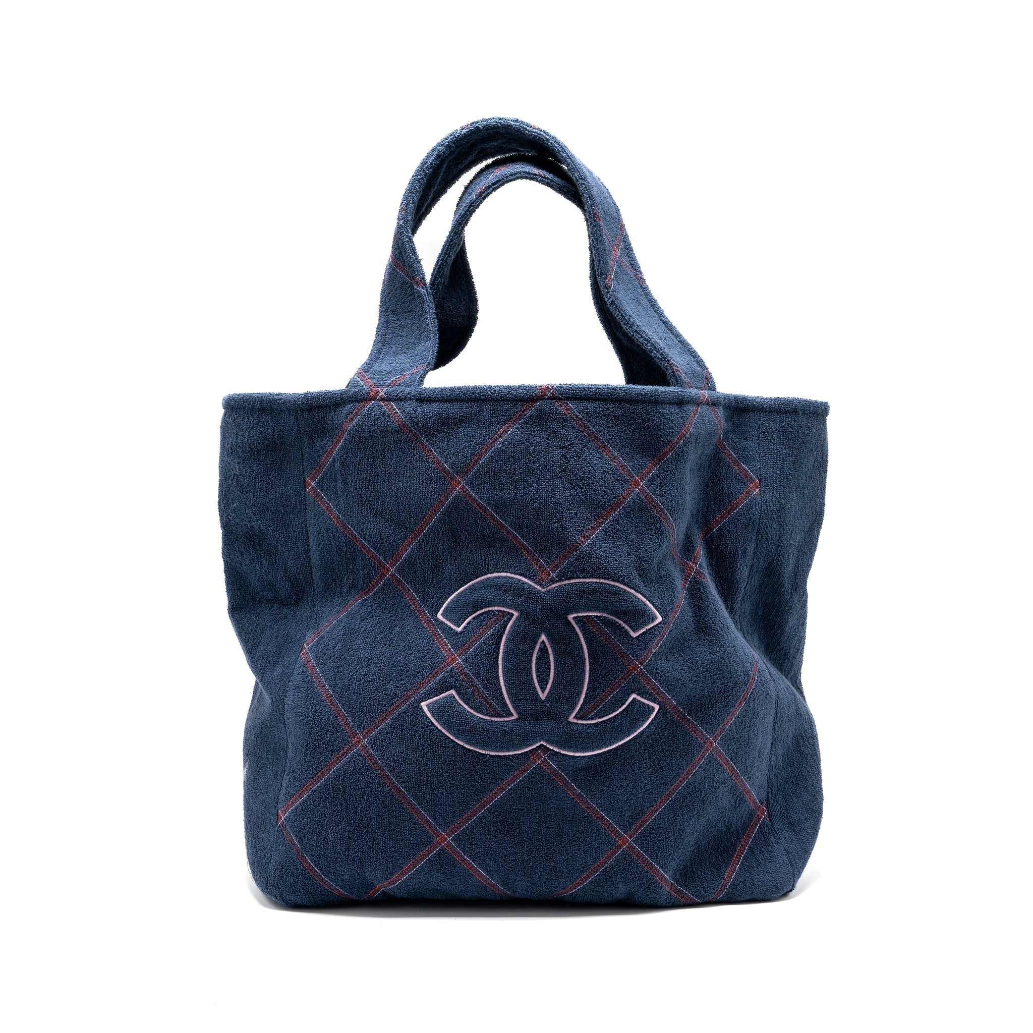 chanel-coco-beach-tote-bag-with-towel-pouch-set-terry-cloth-navy-shw-copy