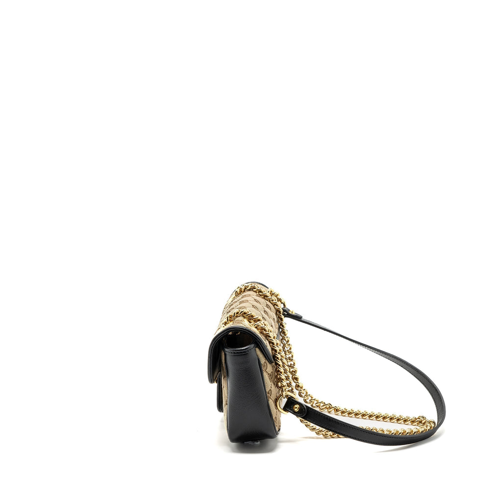 gucci-mini-gg-marmont-bag-gg-canvas-leather-beige-black-ghw