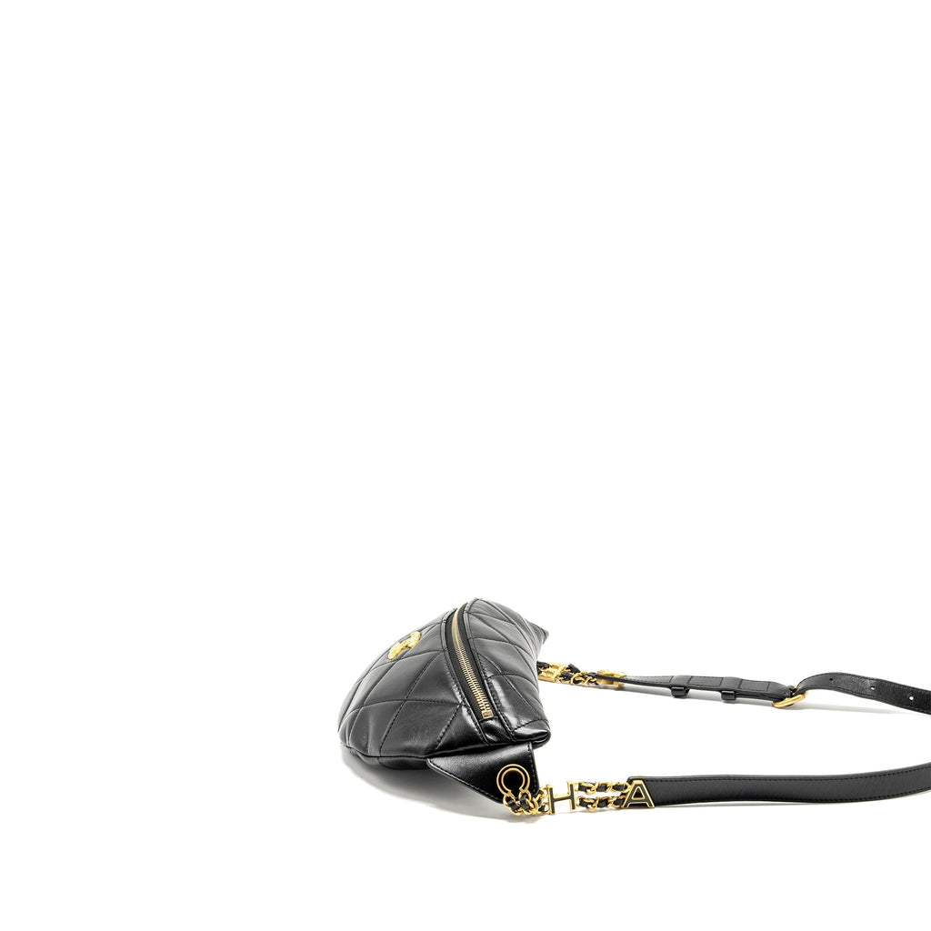 chanel-letter-logo-detailed-waist-bag-lambskin-black-ghw-microchip