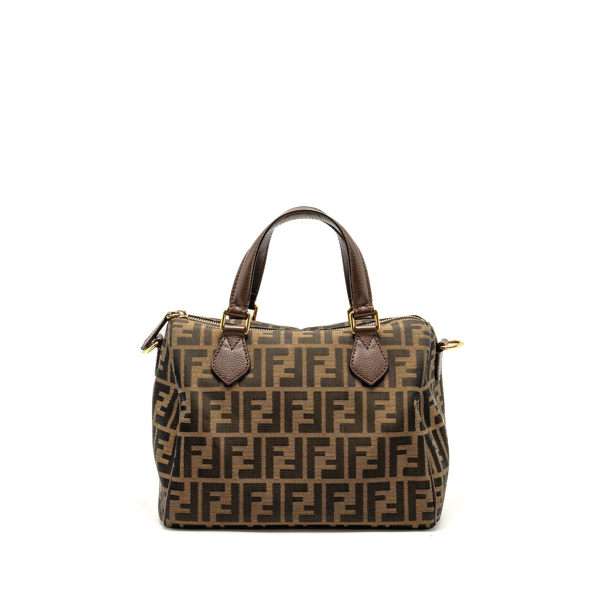 fendi-boston-bag-ff-jacquard-canvas-brown-ghw