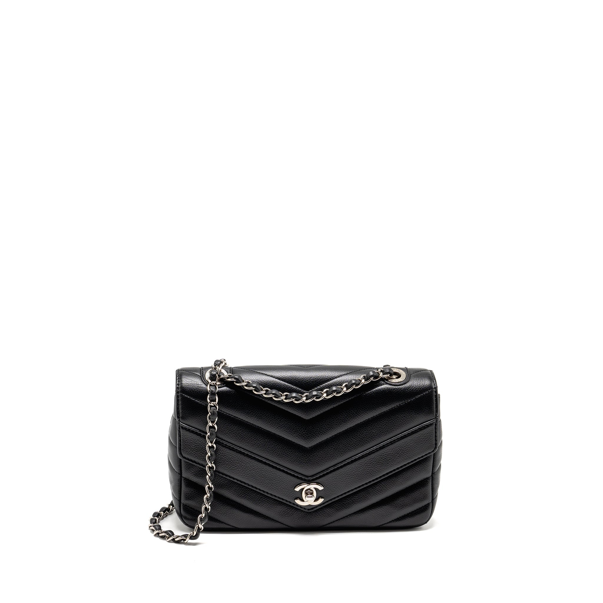 chanel-envelop-flap-bag-chevron-caviar-black-shw