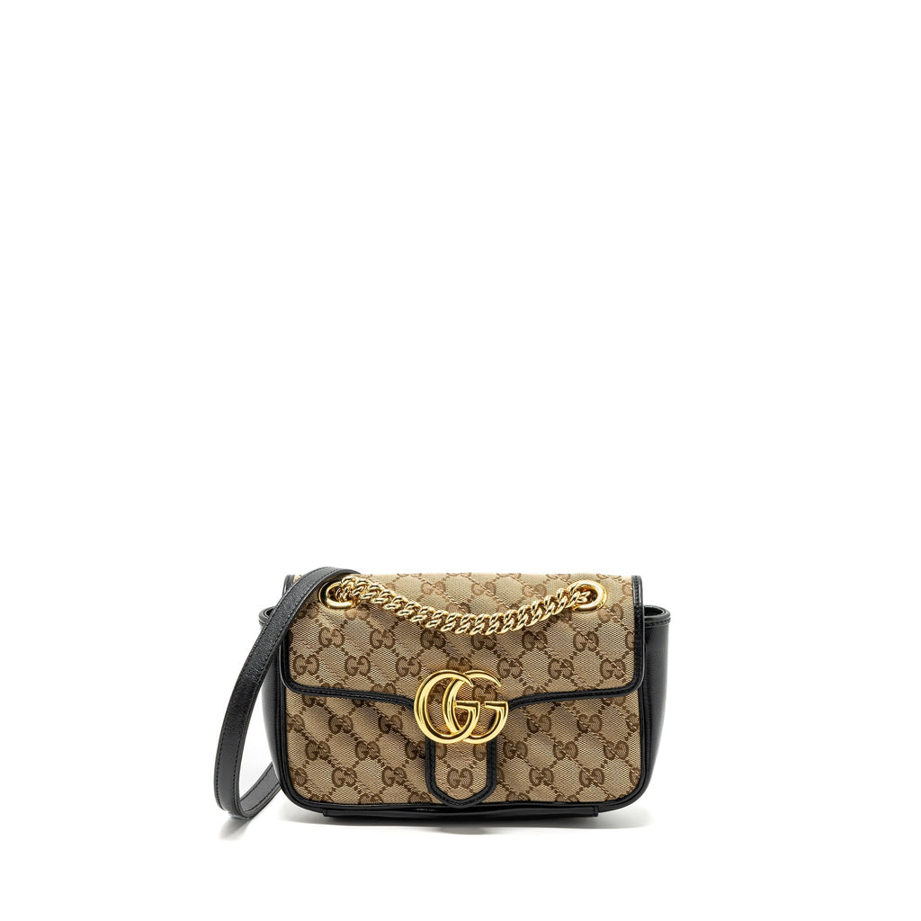 gucci-mini-gg-marmont-bag-gg-canvas-leather-beige-black-ghw