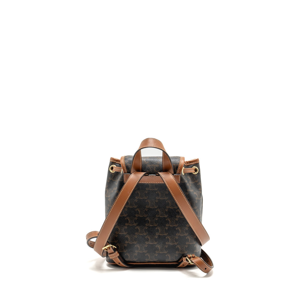 celine-mini-backpack-folco-triomphe-canvas-calfskin-tan-ghw-2