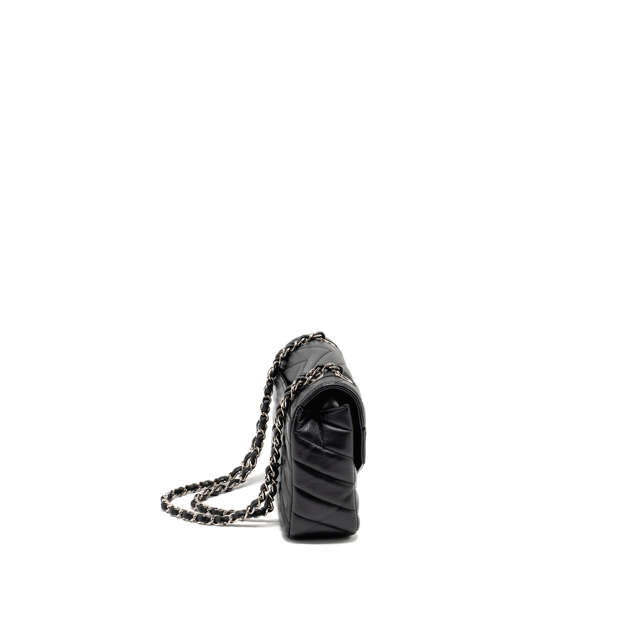 chanel-envelop-flap-bag-chevron-caviar-black-shw