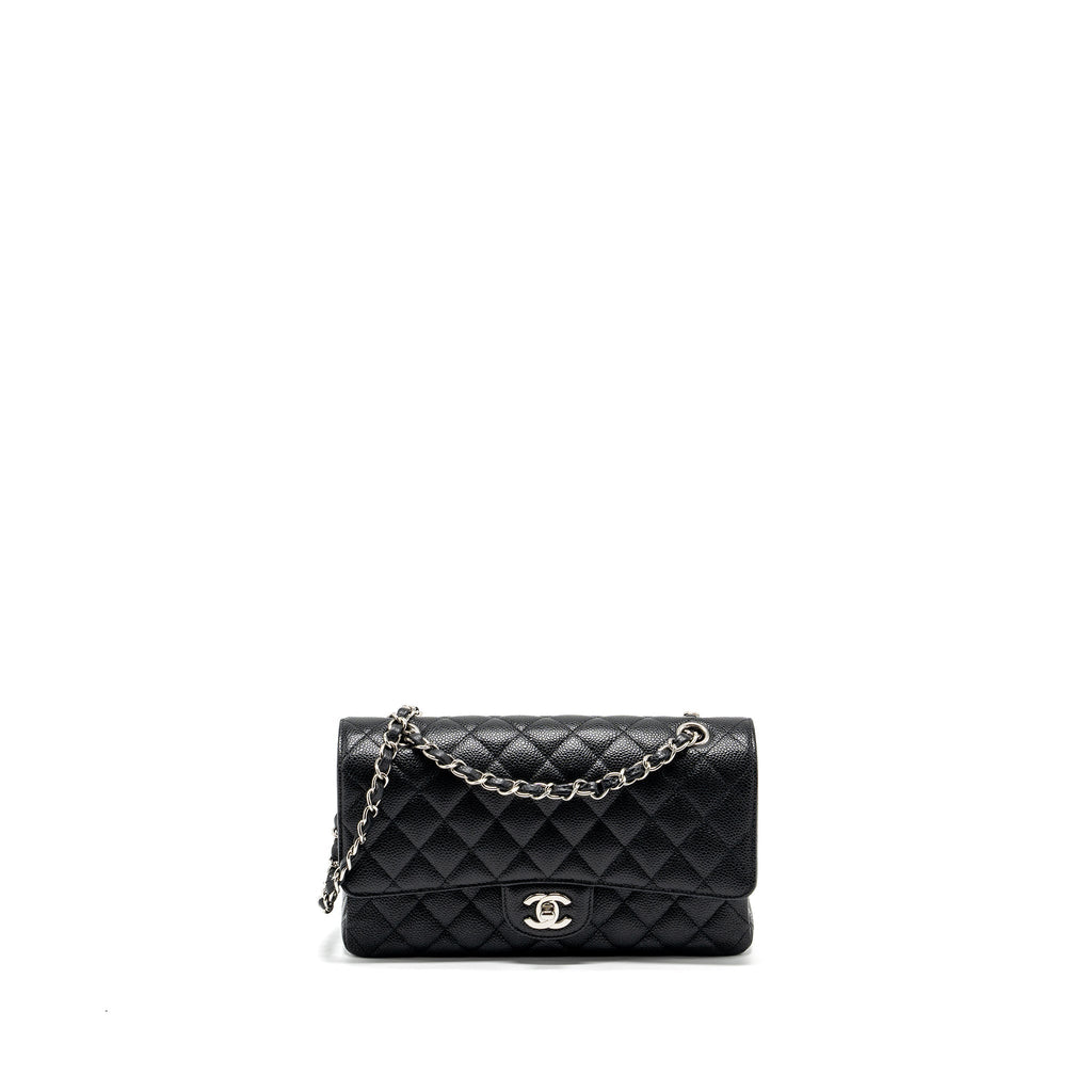 chanel-medium-classic-double-flap-bag-caviar-black-shw-6