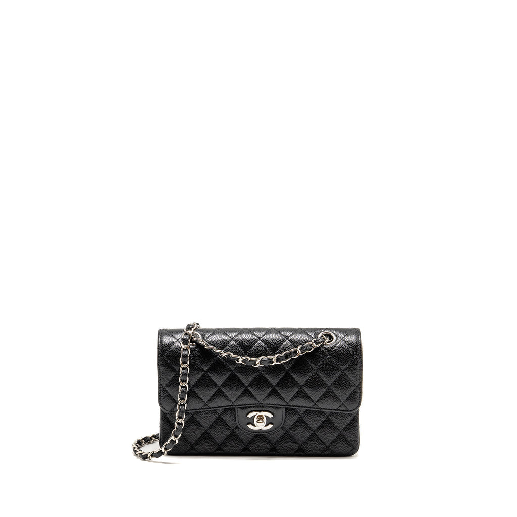 chanel-small-classic-double-flap-bag-caviar-black-shw-copy