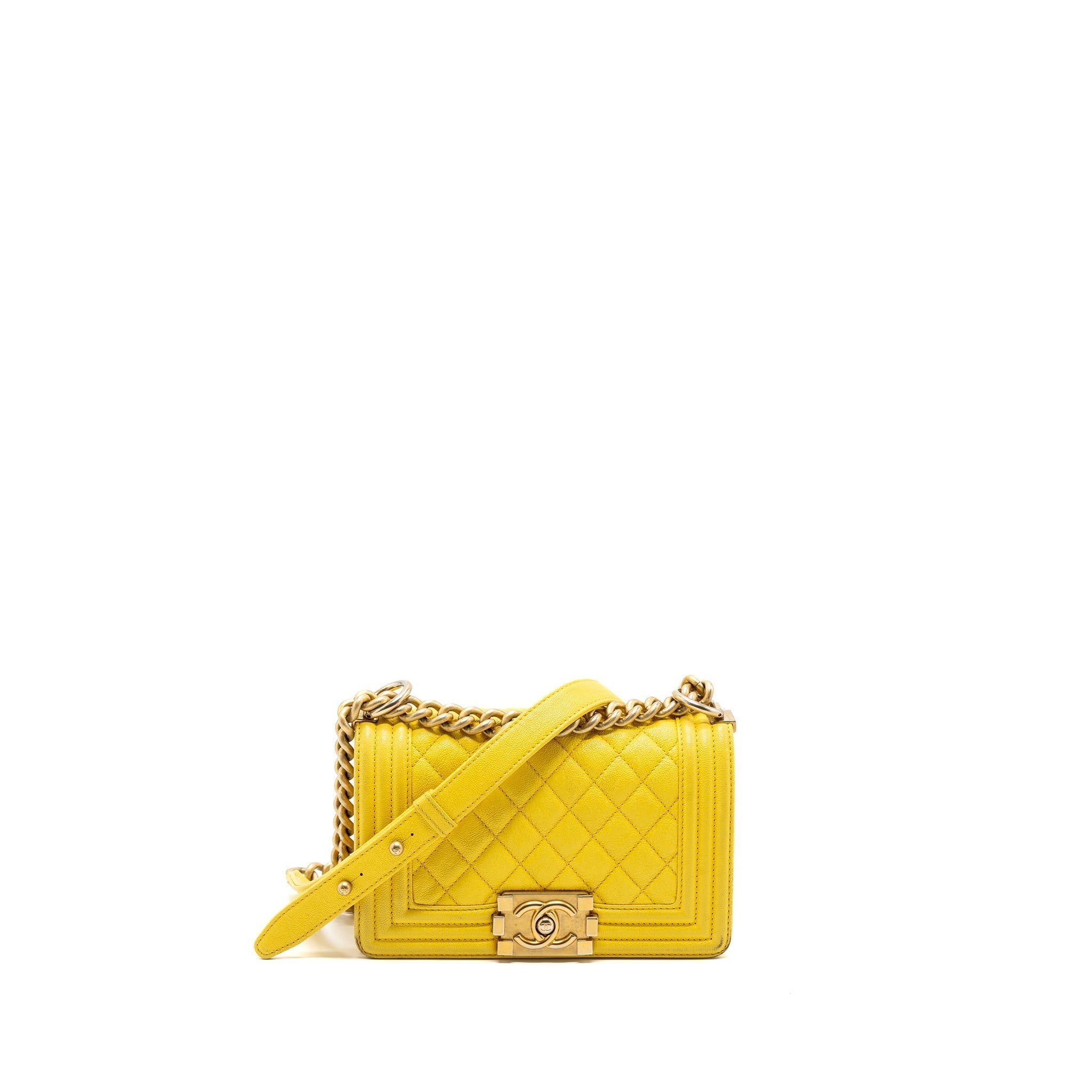 chanel-small-boy-bag-grain-calfskin-yellow-ghw