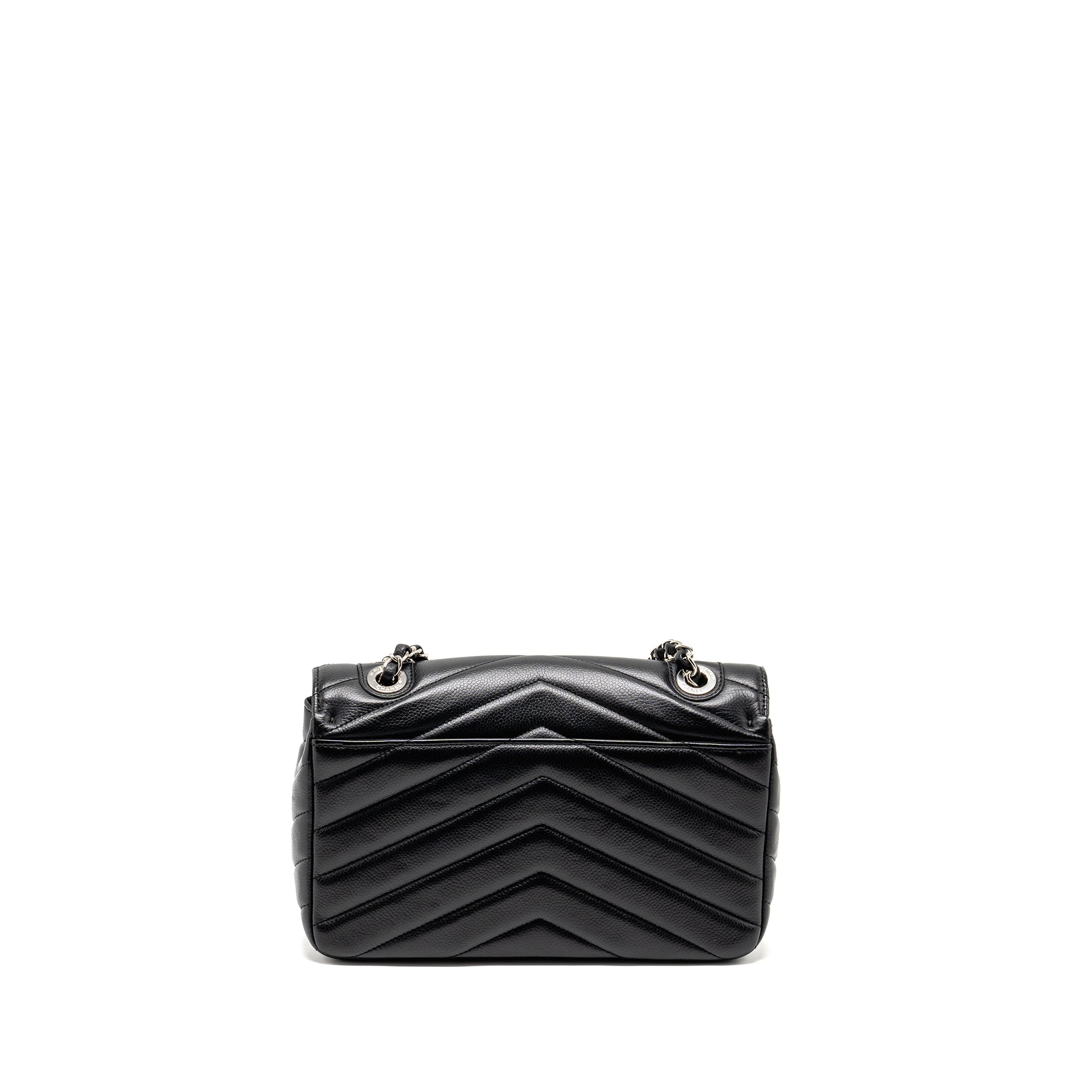 chanel-envelop-flap-bag-chevron-caviar-black-shw