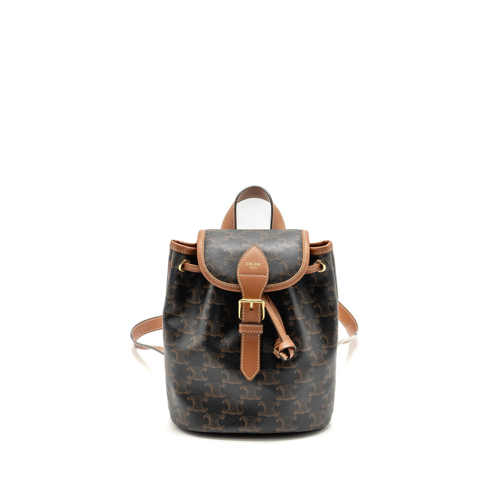 celine-mini-backpack-folco-triomphe-canvas-calfskin-tan-ghw-2