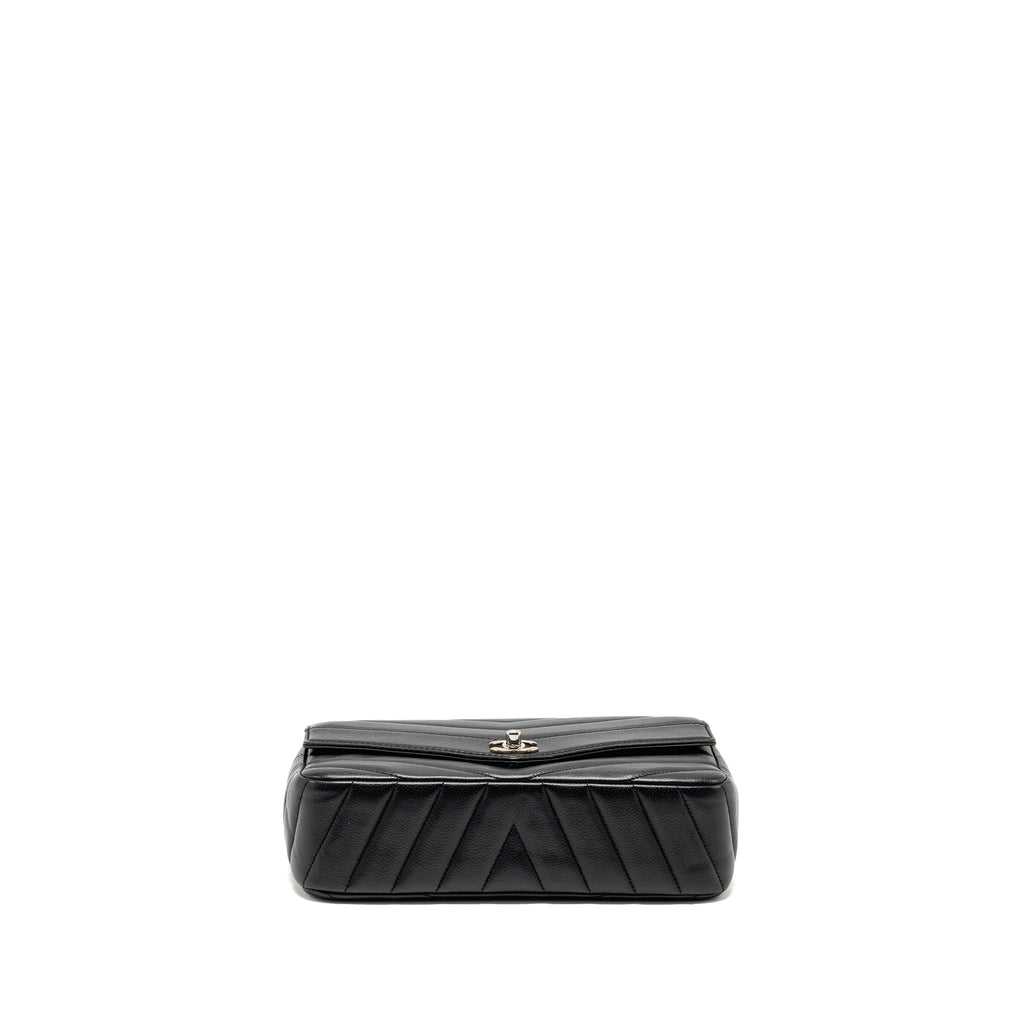 chanel-envelop-flap-bag-chevron-caviar-black-shw