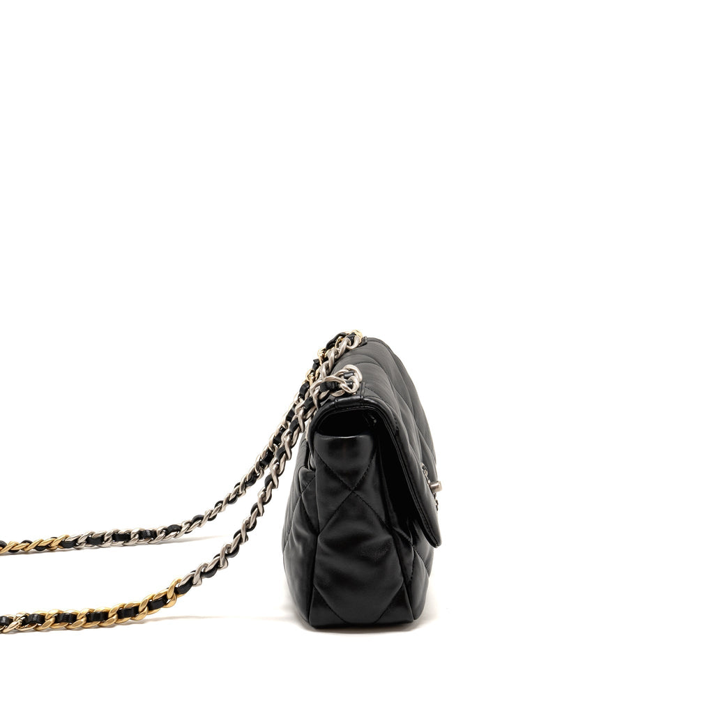 chanel-small-19-bag-lambskin-black-multicolour-hardware-microchip-7