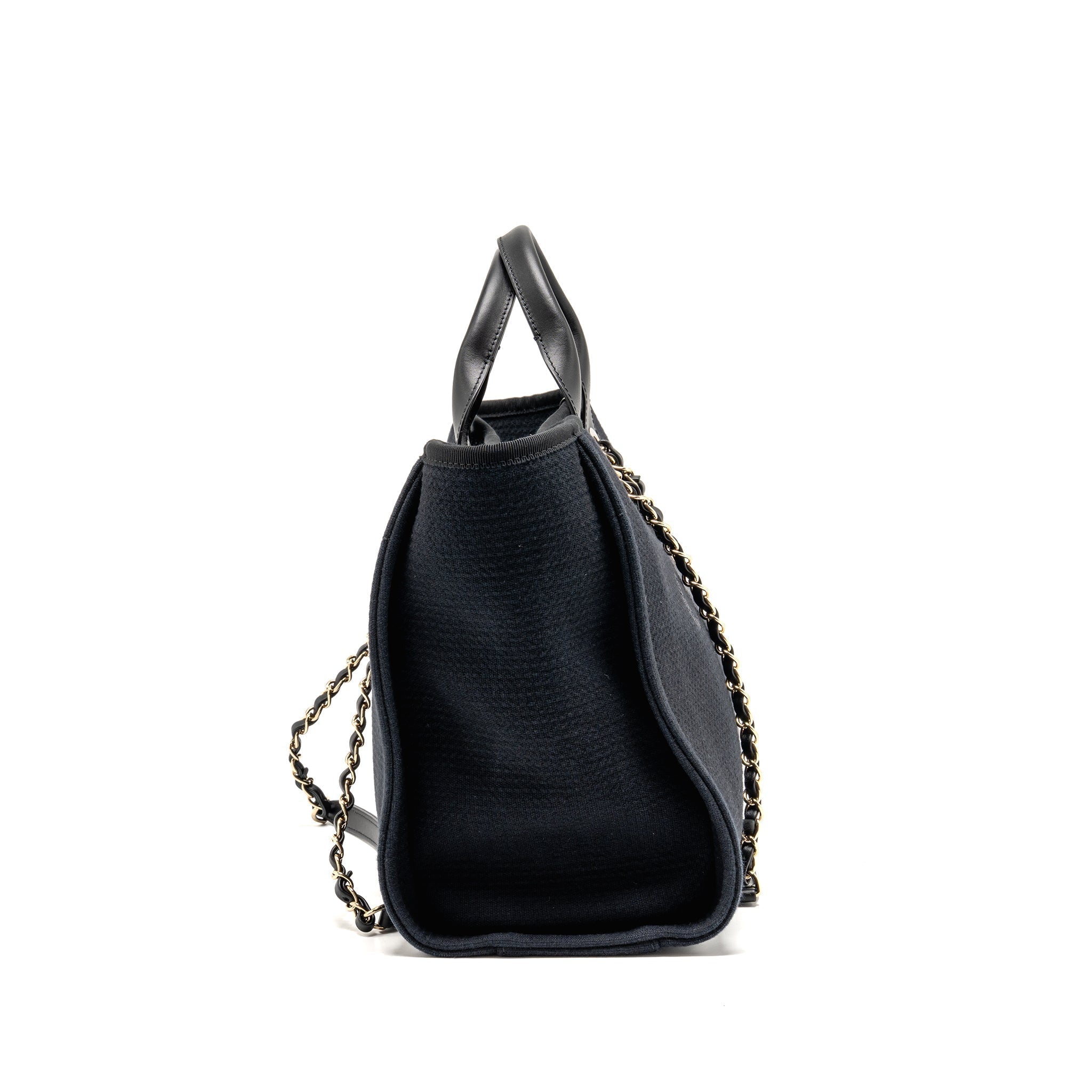 chanel-deauville-tote-bag-canvas-calfskin-black-lghwmicrochip