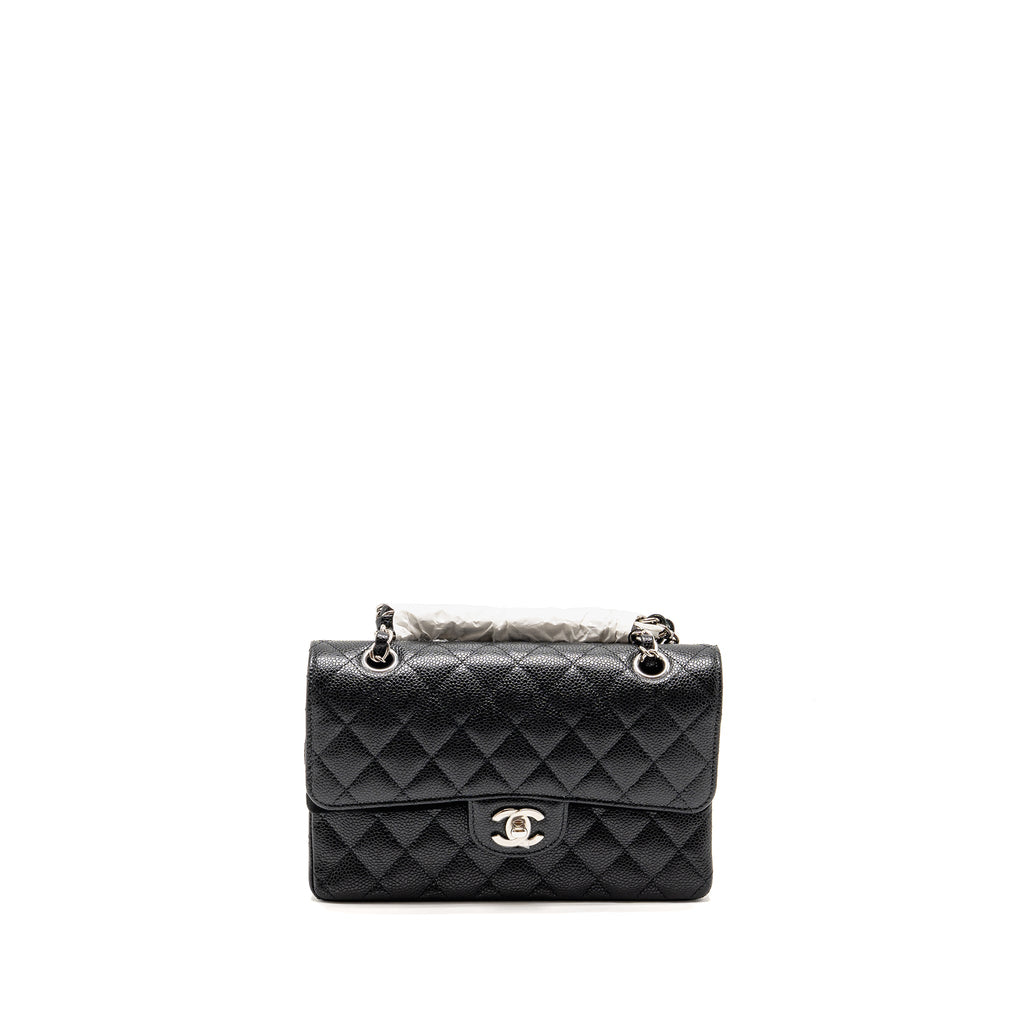 chanel-small-classic-double-flap-bag-caviar-black-shw