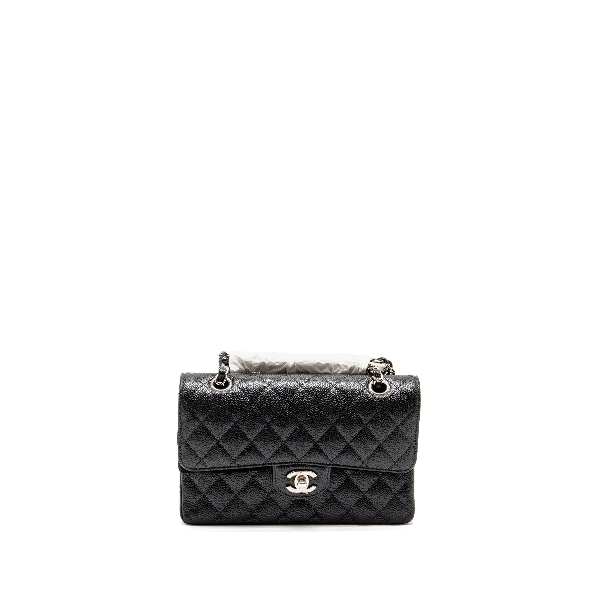 chanel-small-classic-double-flap-bag-caviar-black-shw