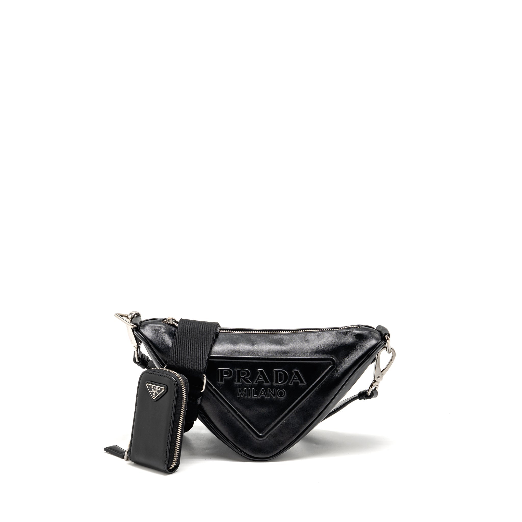 prada-triangle-shoulder-bag-leather-black-shw-no-price