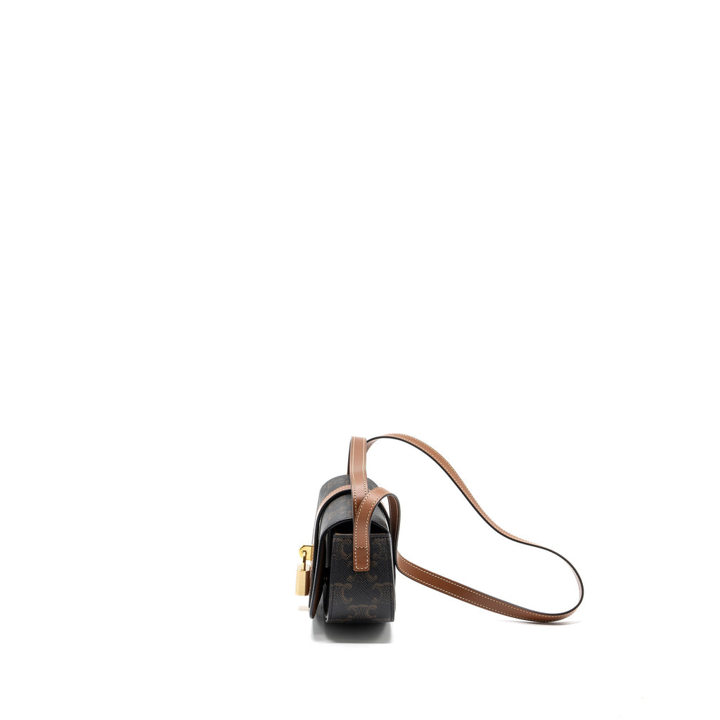 celine-clutch-on-strap-tabou-triomphe-canvas-calfskin-ghw-tan