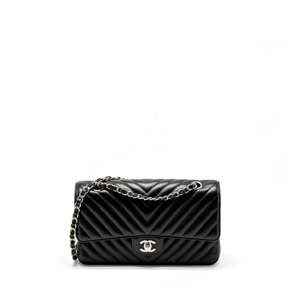 chanel-medium-classic-double-flap-bag-chevron-caviar-black-shw-1