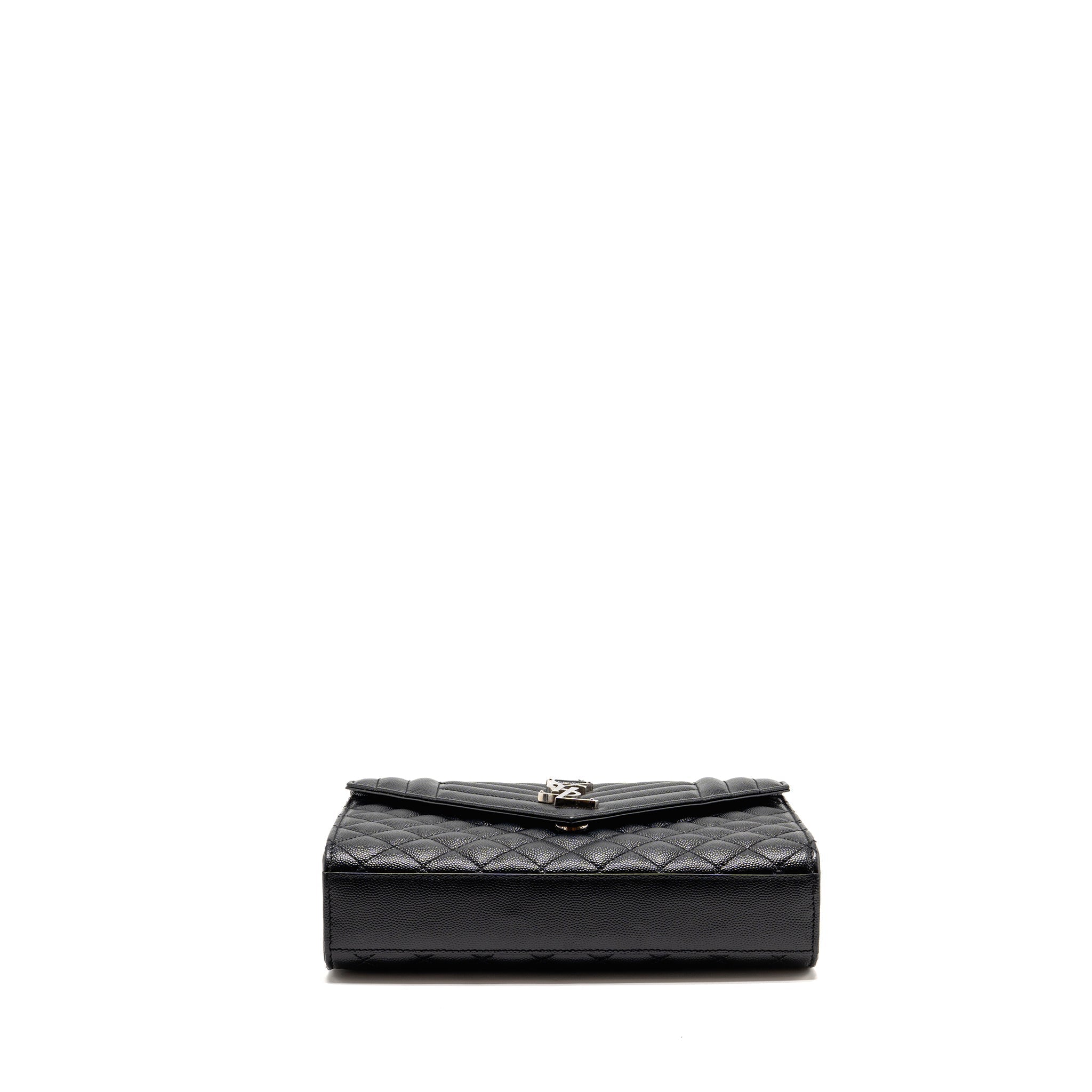 saint-laurent-ysl-medium-envelop-bag-grained-calfskin-black-shw