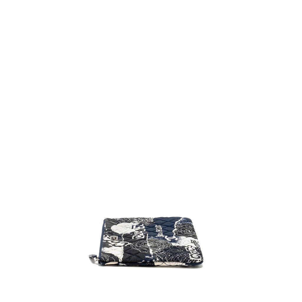 chanel-coco-printed-medium-2-55-reissue-o-case-pouch-fabric-black-white-ruthenium-shw