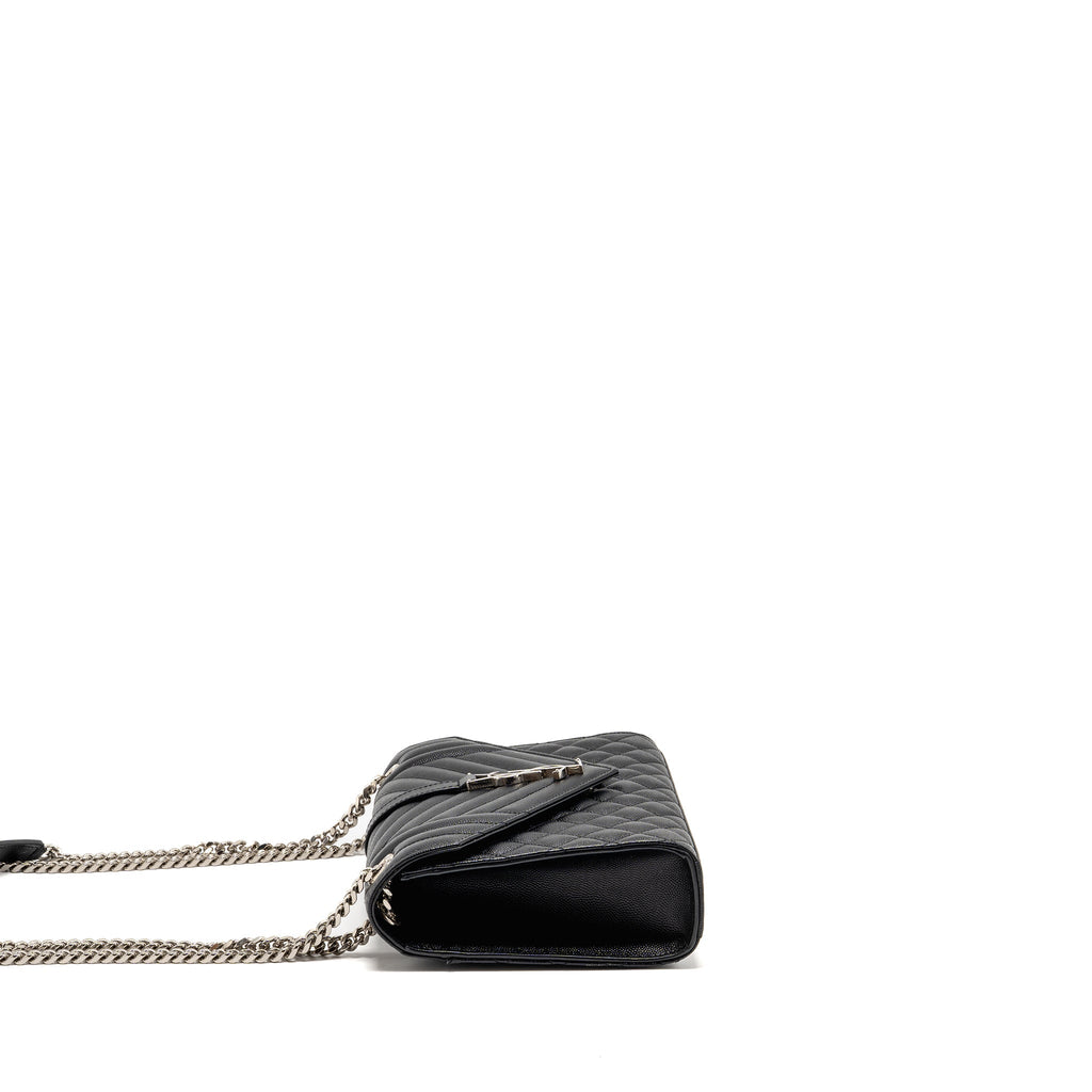 saint-laurent-ysl-medium-envelop-bag-grained-calfskin-black-shw