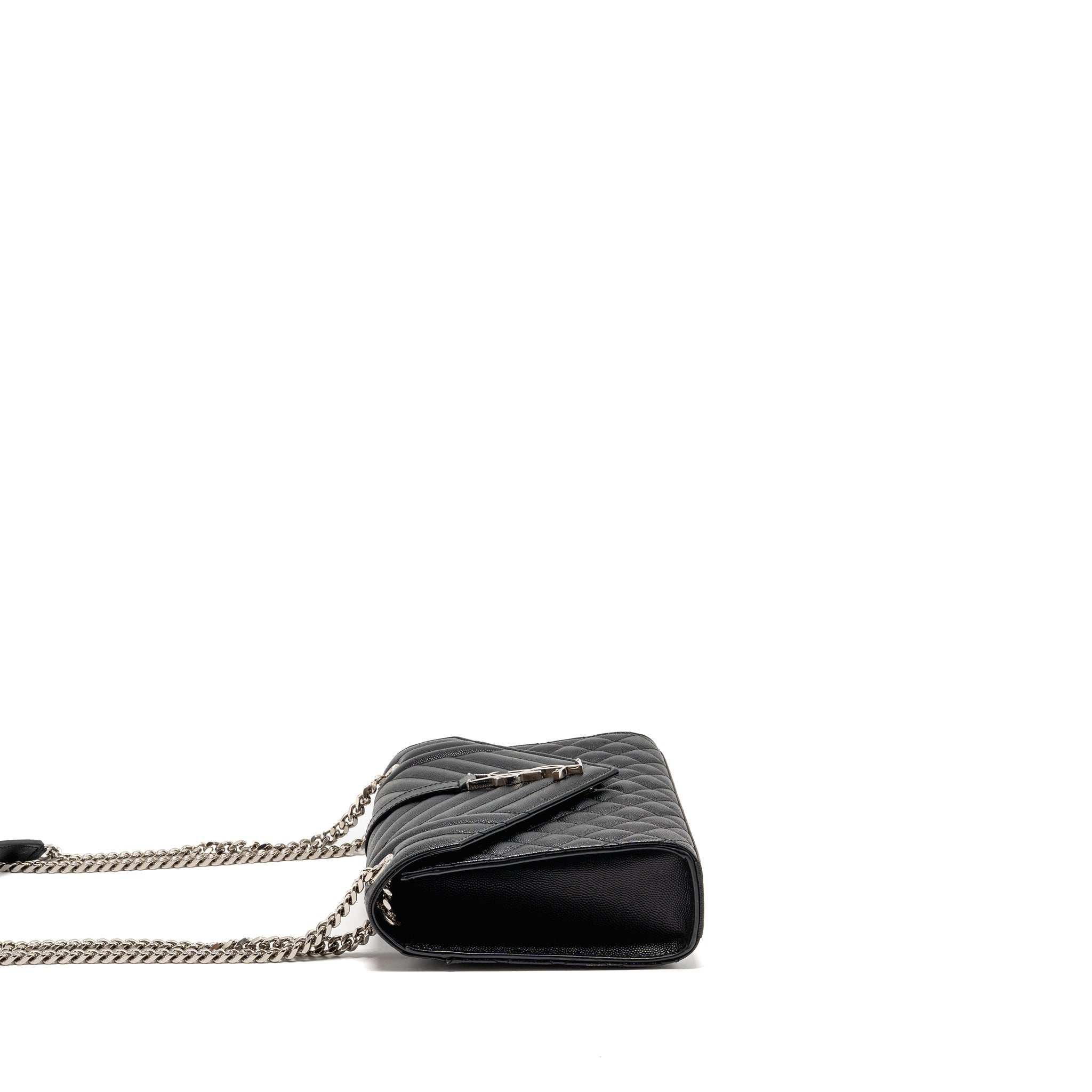 saint-laurent-ysl-medium-envelop-bag-grained-calfskin-black-shw