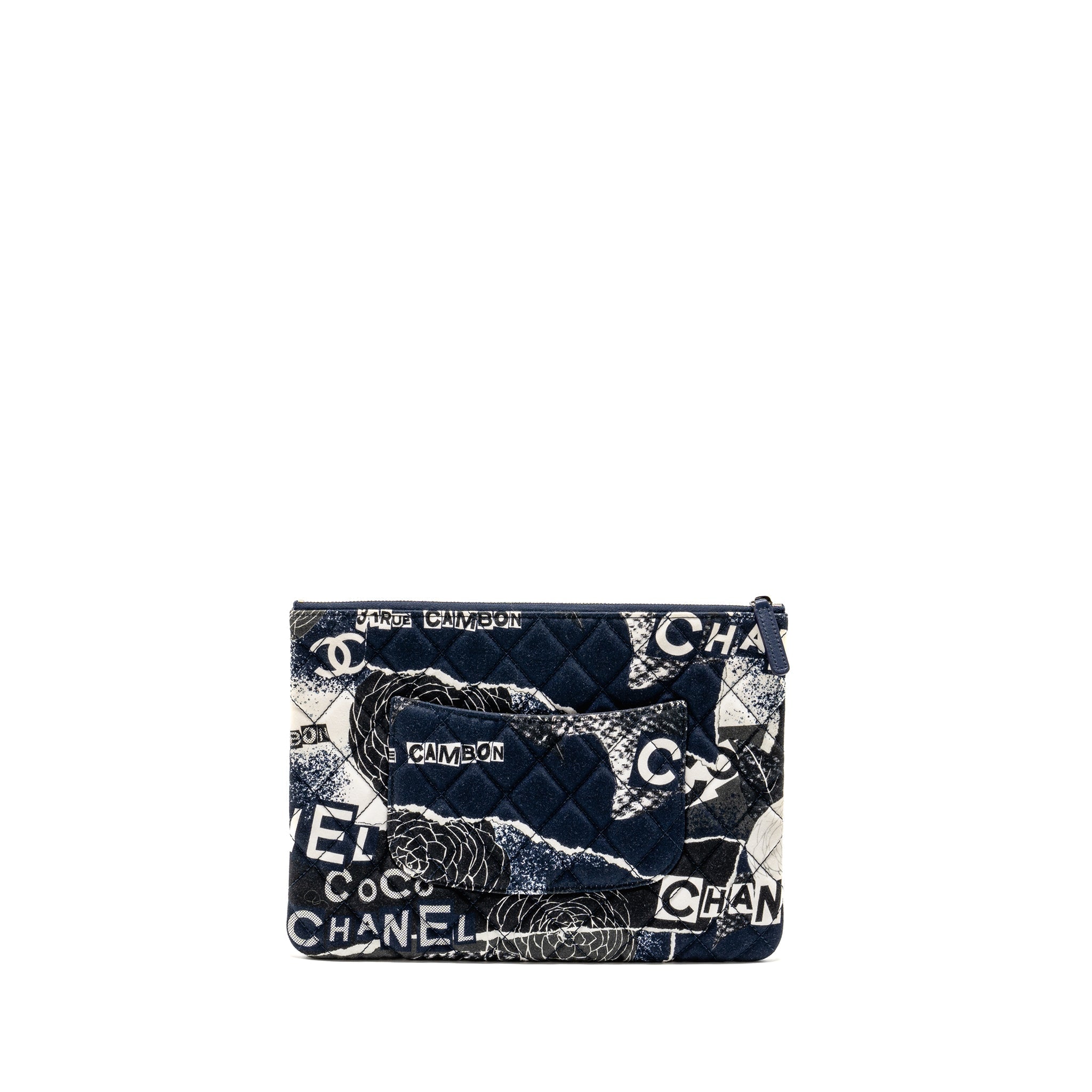 chanel-coco-printed-medium-2-55-reissue-o-case-pouch-fabric-black-white-ruthenium-shw