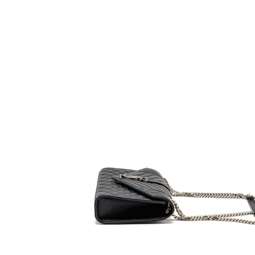 saint-laurent-ysl-medium-envelop-bag-grained-calfskin-black-shw