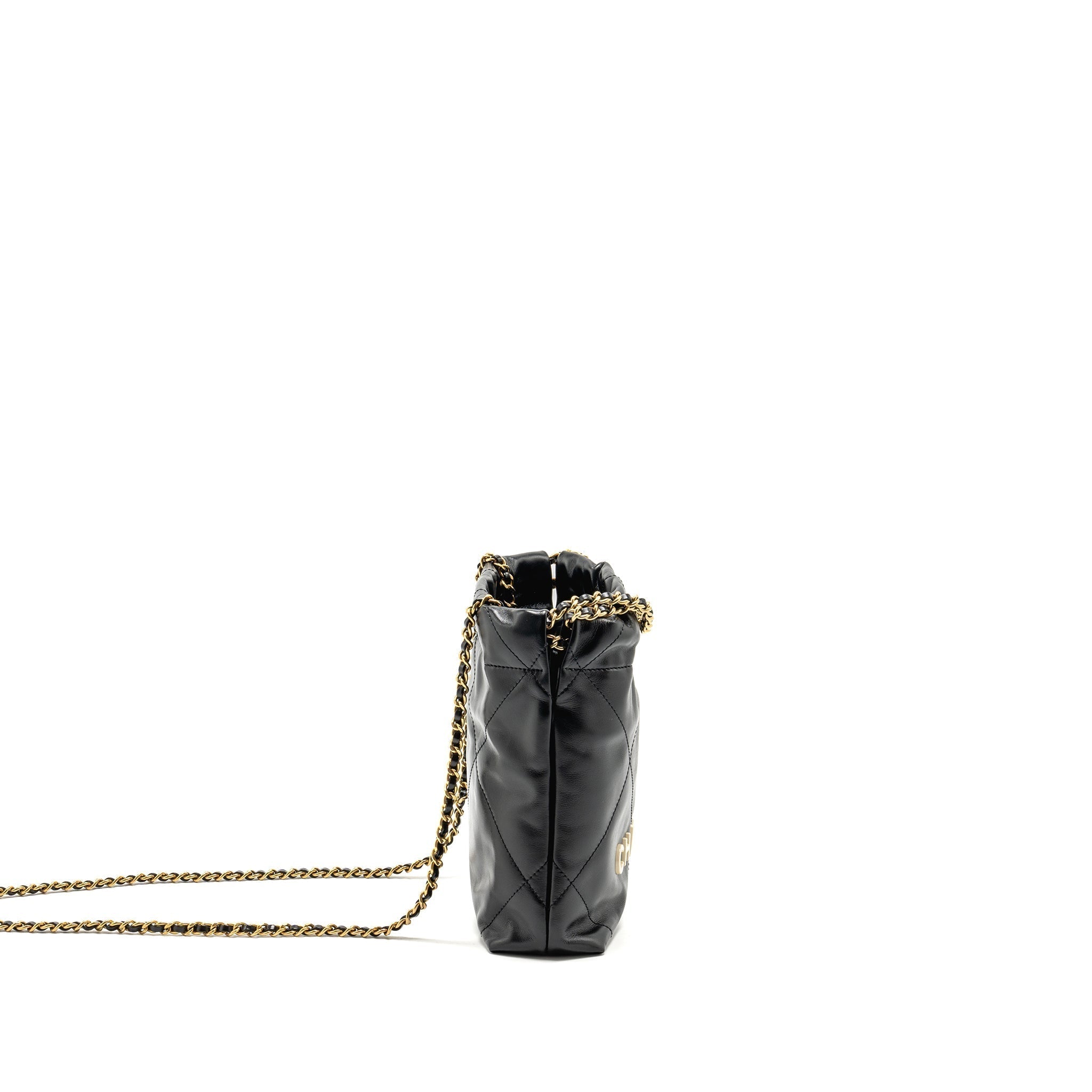 chanel-mini-22-bag-shiny-calfskin-black-ghw-microchip-copy