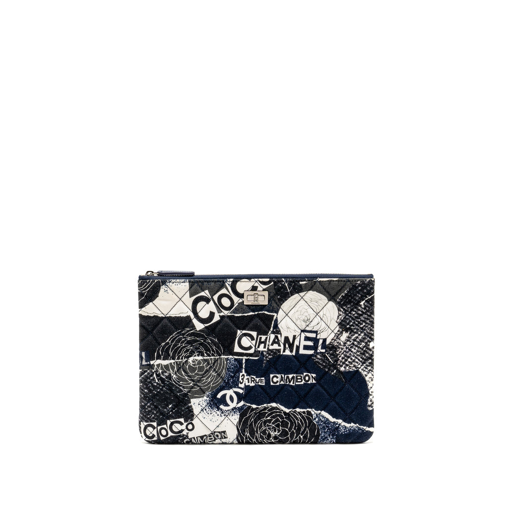 chanel-coco-printed-medium-2-55-reissue-o-case-pouch-fabric-black-white-ruthenium-shw