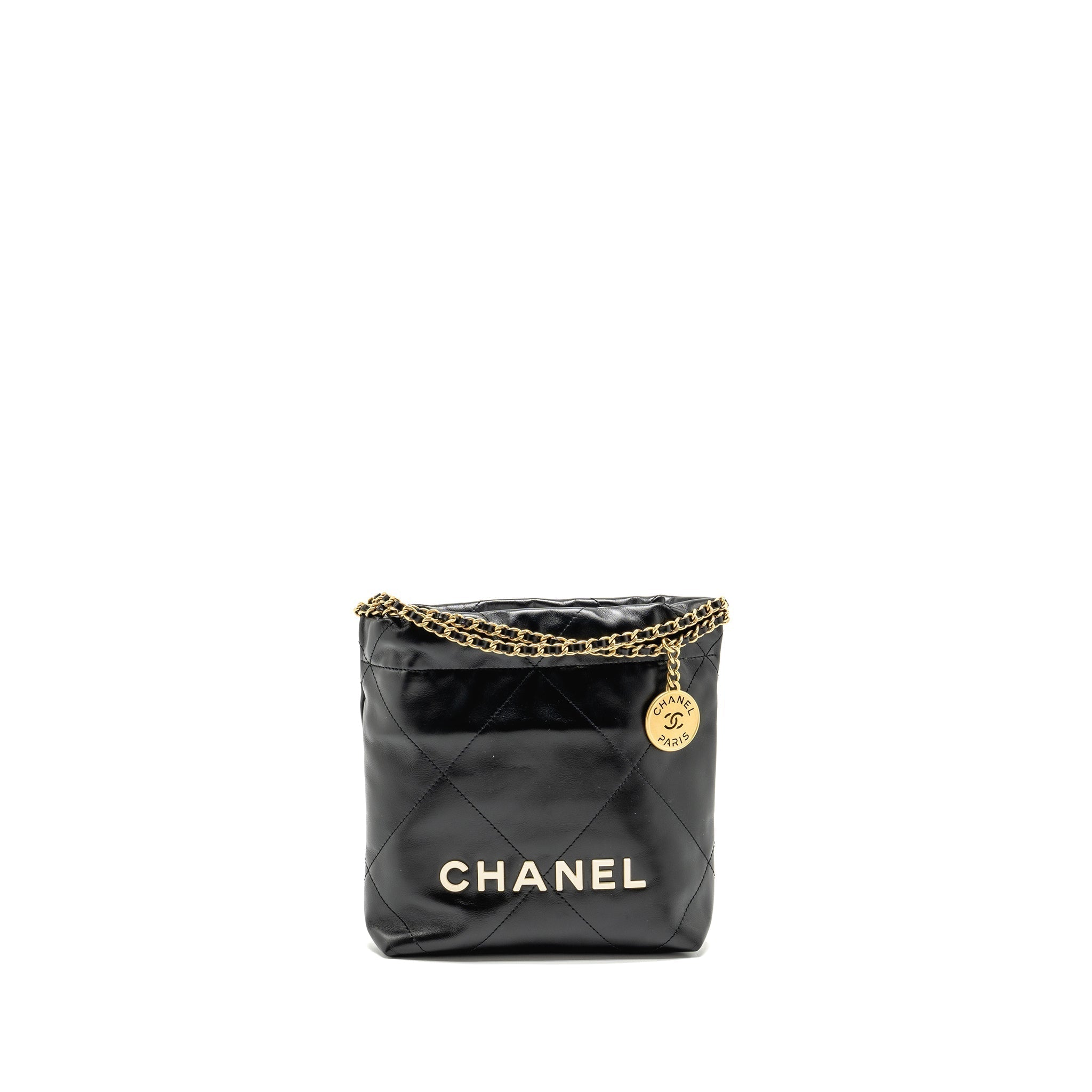 chanel-mini-22-bag-shiny-calfskin-black-ghw-microchip-copy