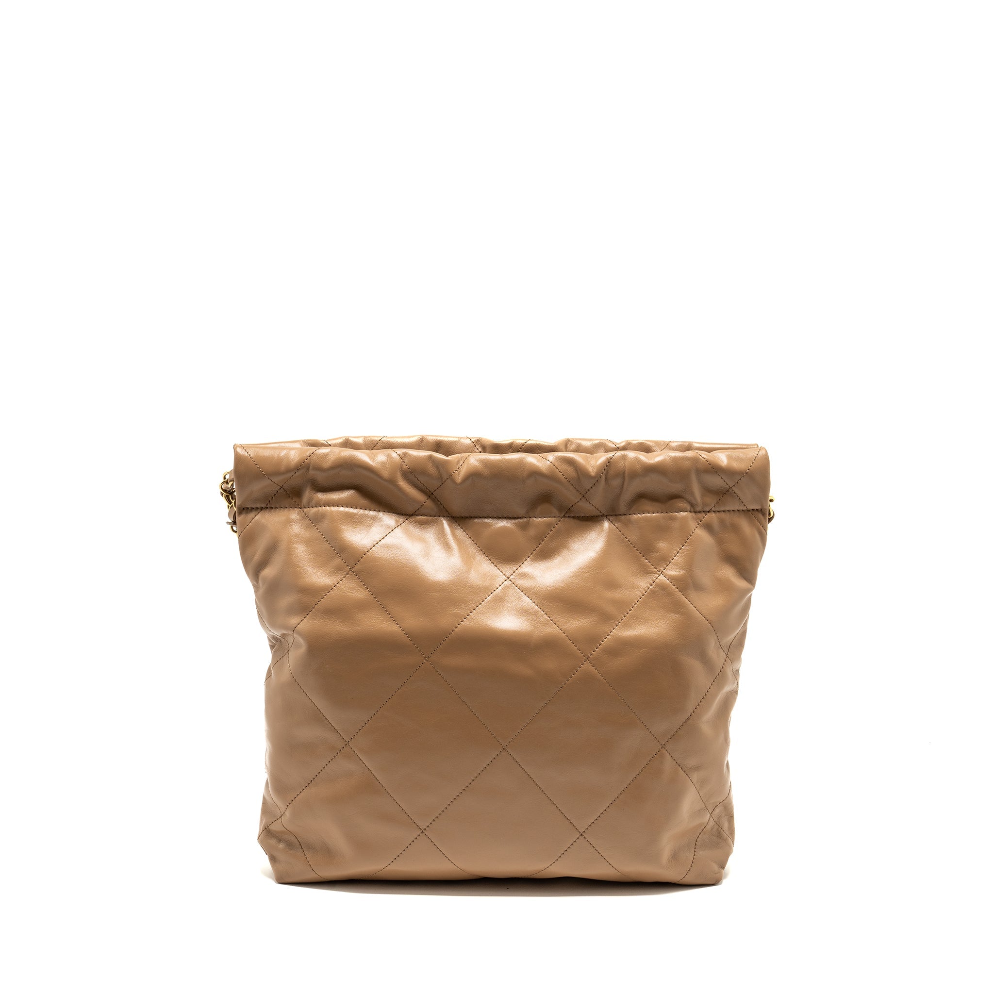 chanel-small-22-bag-shiny-calfskin-dark-beige-ghwmicrochip
