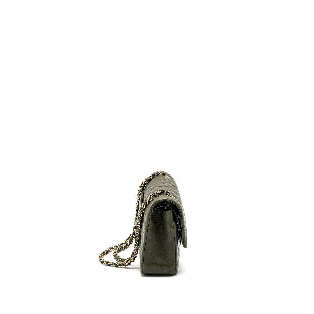 chanel-22k-medium-classic-double-flap-bag-lambskin-olive-green-lghwmicrochip