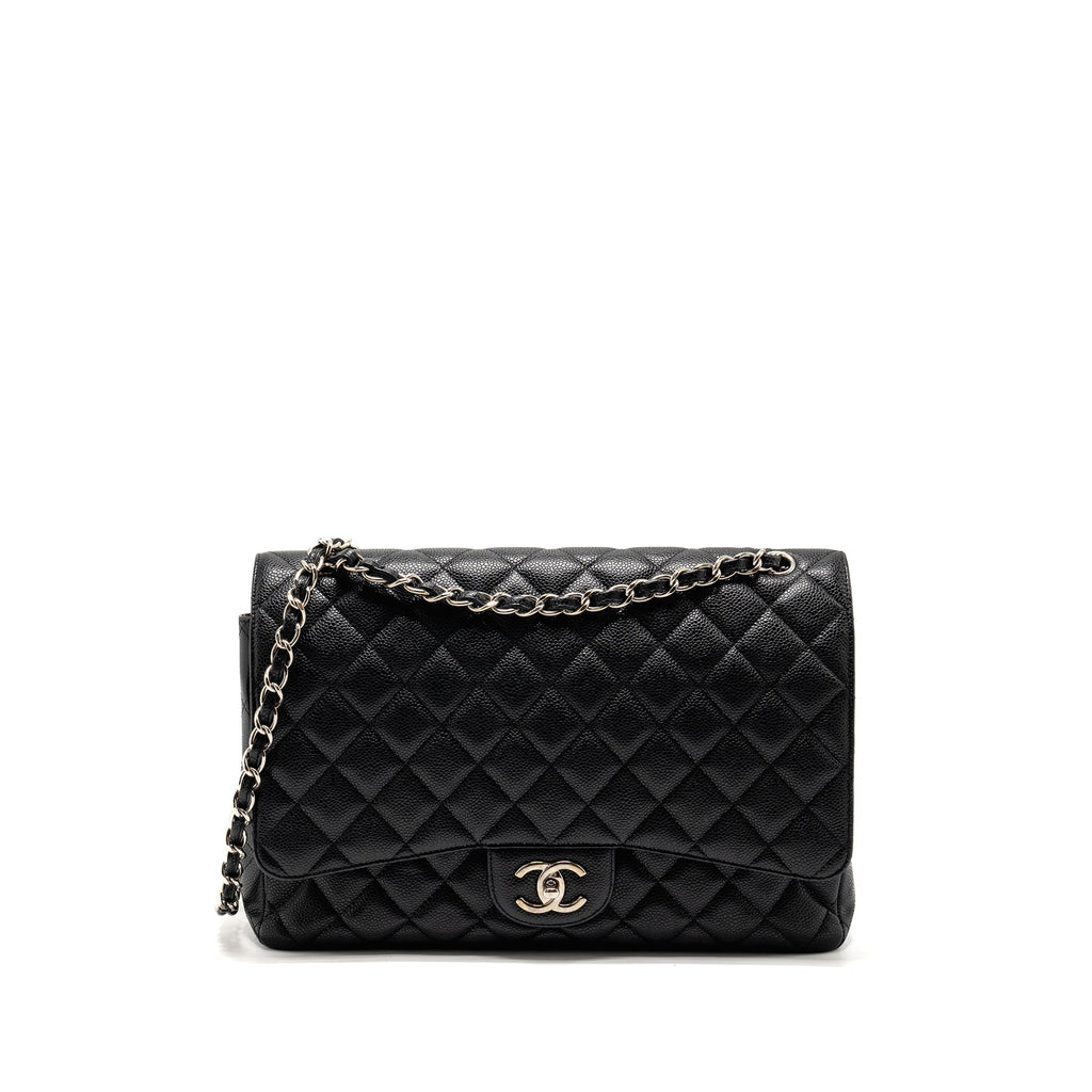 chanel-maxi-classic-double-flap-bag-caviar-black-shw