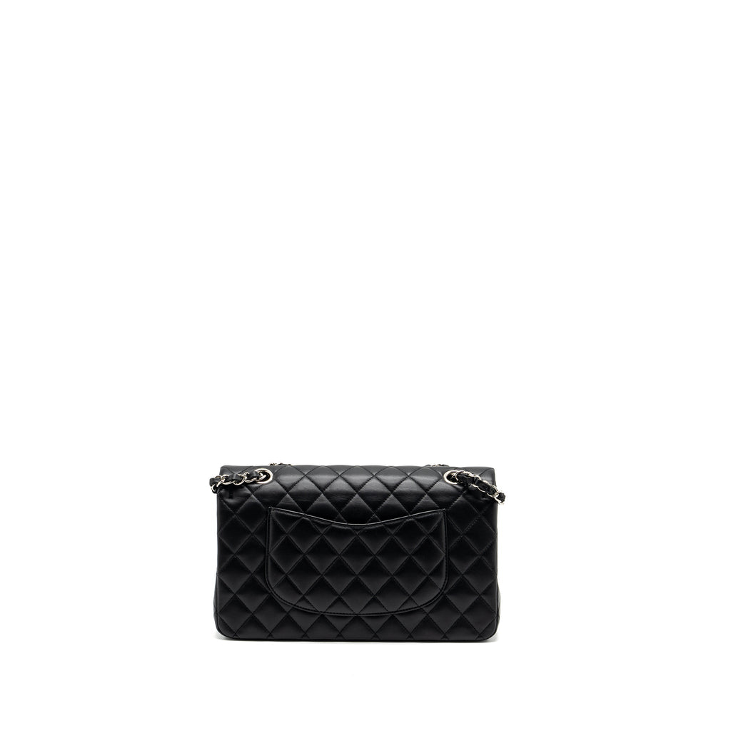 chanel-medium-classic-double-flap-bag-lambskin-black-shw-2