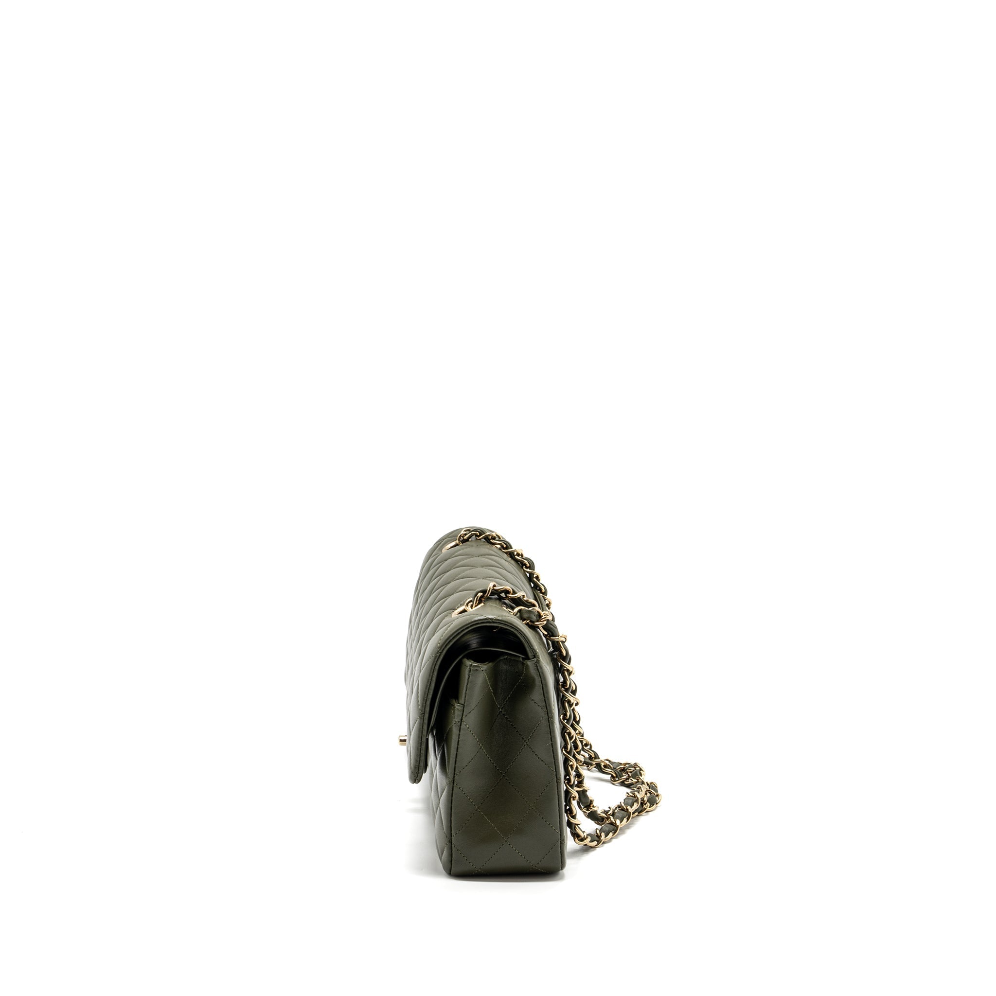 chanel-22k-medium-classic-double-flap-bag-lambskin-olive-green-lghwmicrochip