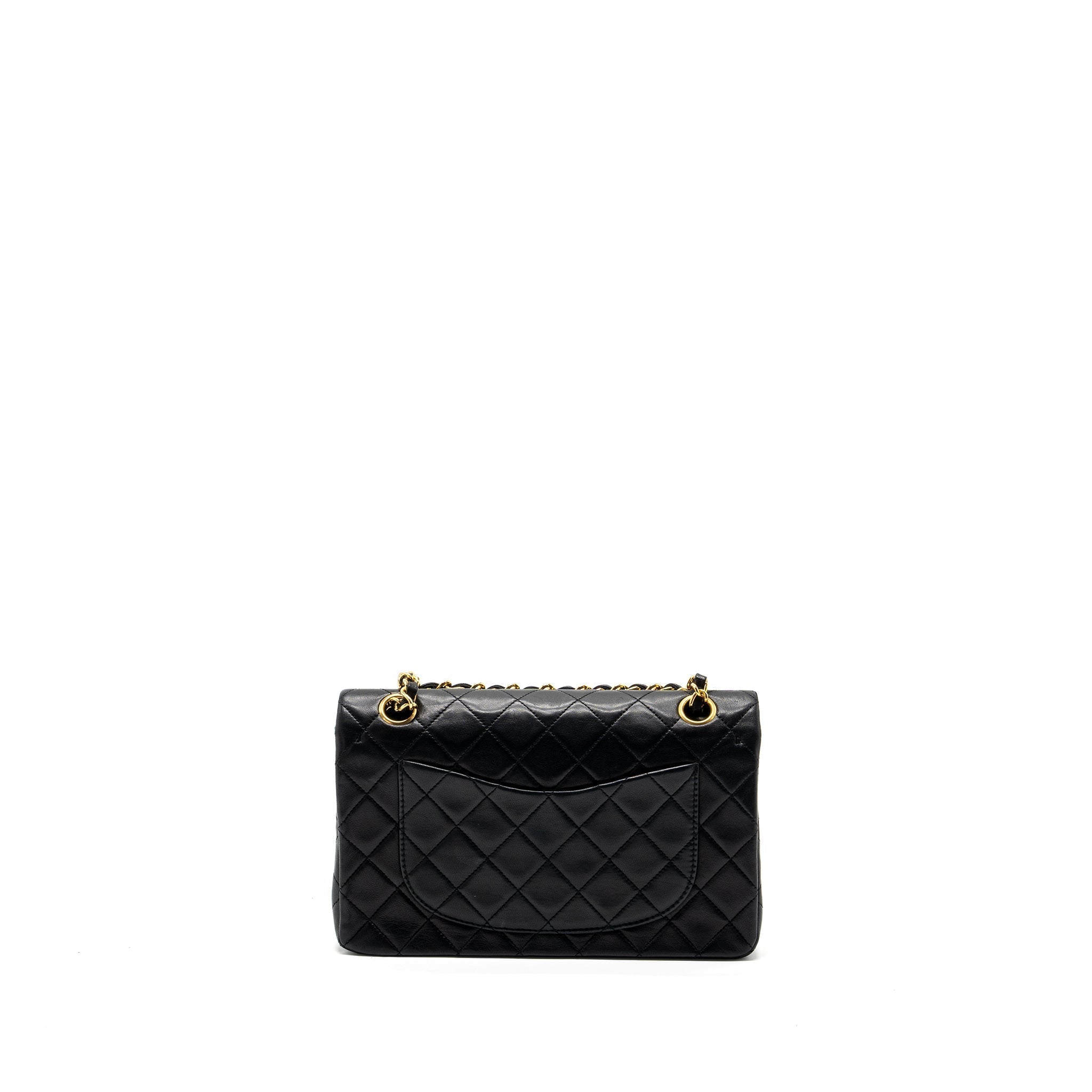 chanel-vintage-small-classic-double-flap-bag-lambskin-black-ghw