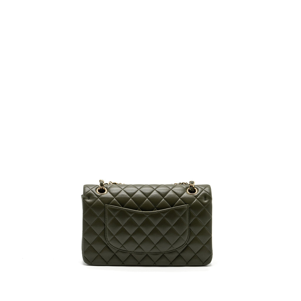 chanel-22k-medium-classic-double-flap-bag-lambskin-olive-green-lghwmicrochip