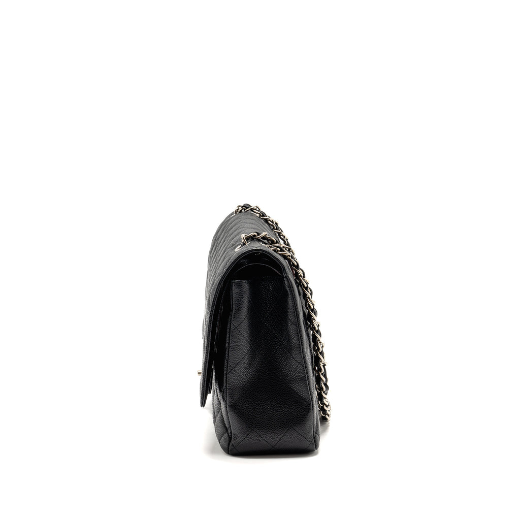 chanel-maxi-classic-double-flap-bag-caviar-black-shw