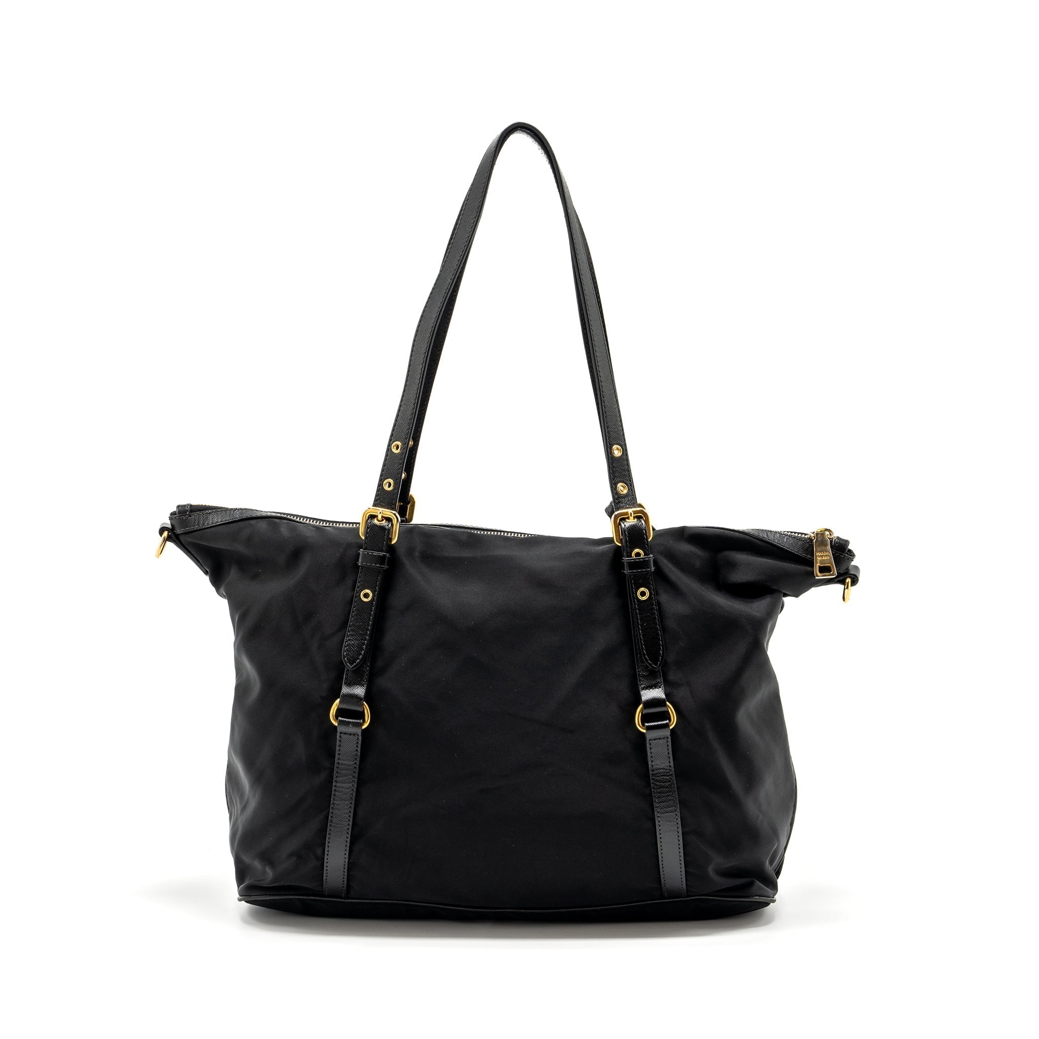 prada-zip-nylon-bag-black-ghw