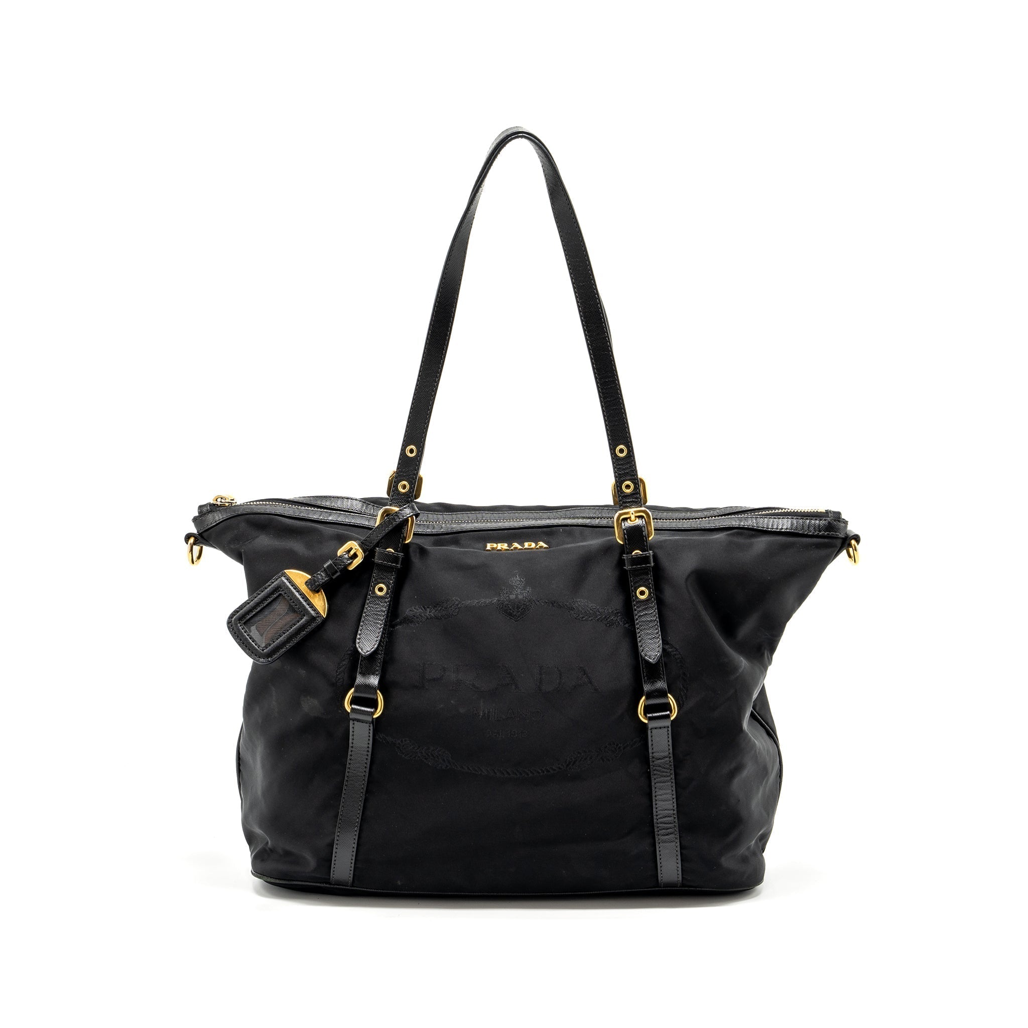 prada-zip-nylon-bag-black-ghw